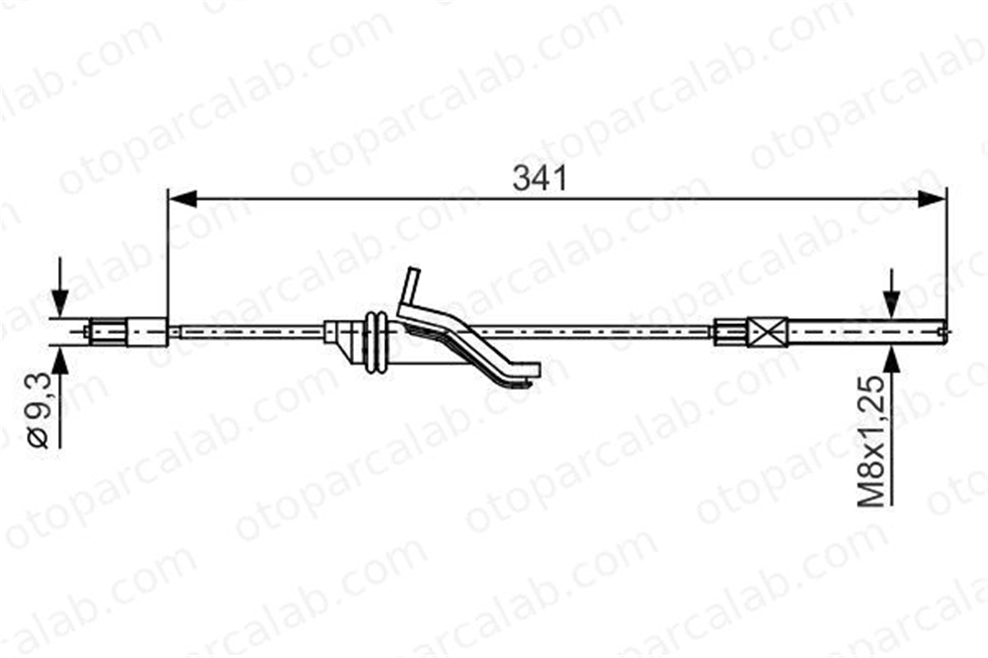 BOSCH 1 987 482 188 El Fren Teli Ön Sağ veya Sol FORD C-MAX II VOLVO V50 1987482188 1420259