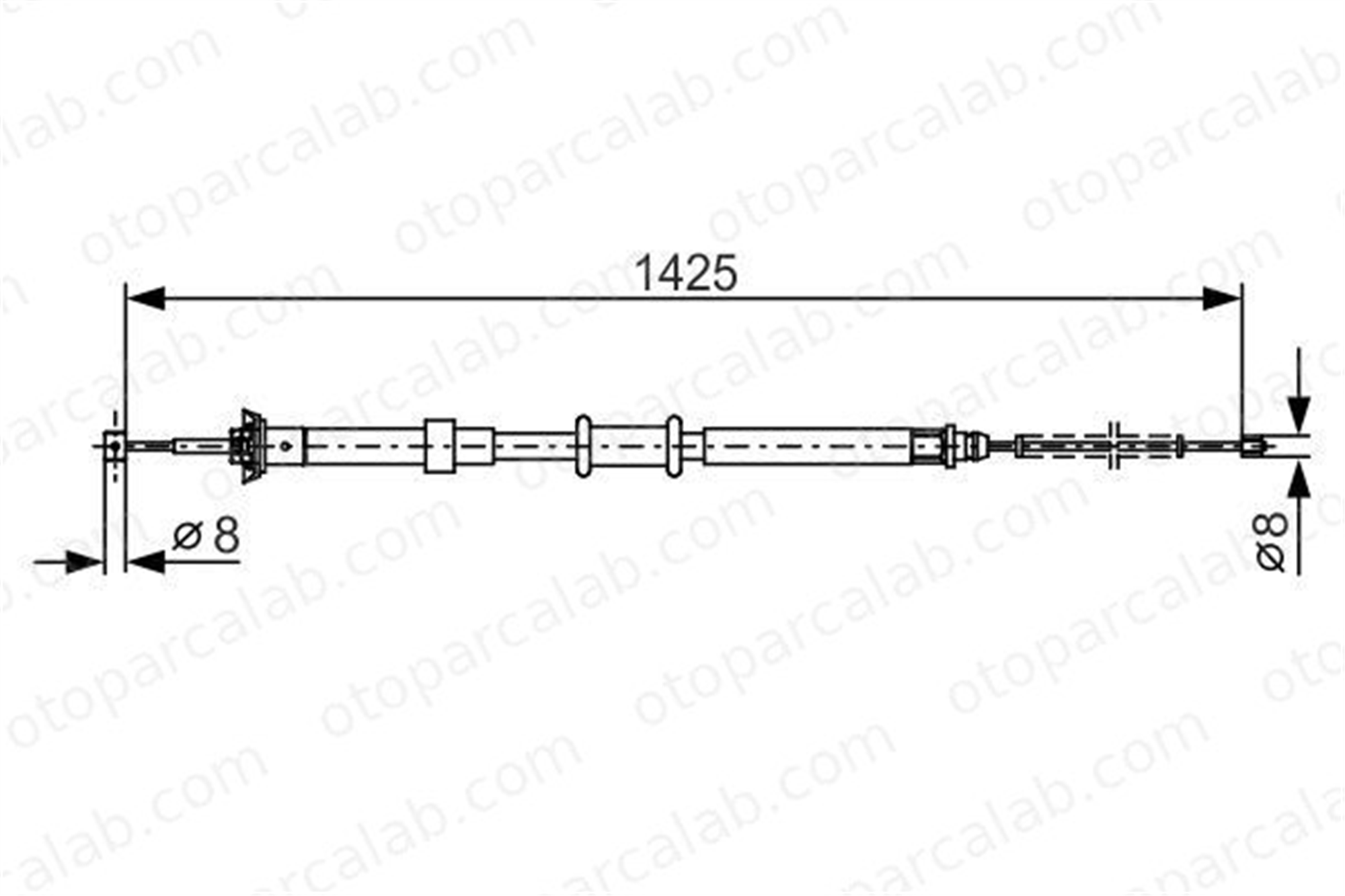 BOSCH 1 987 482 200 El Fren Teli Arka Sol FIAT 500 500 C 1987482200 51786840