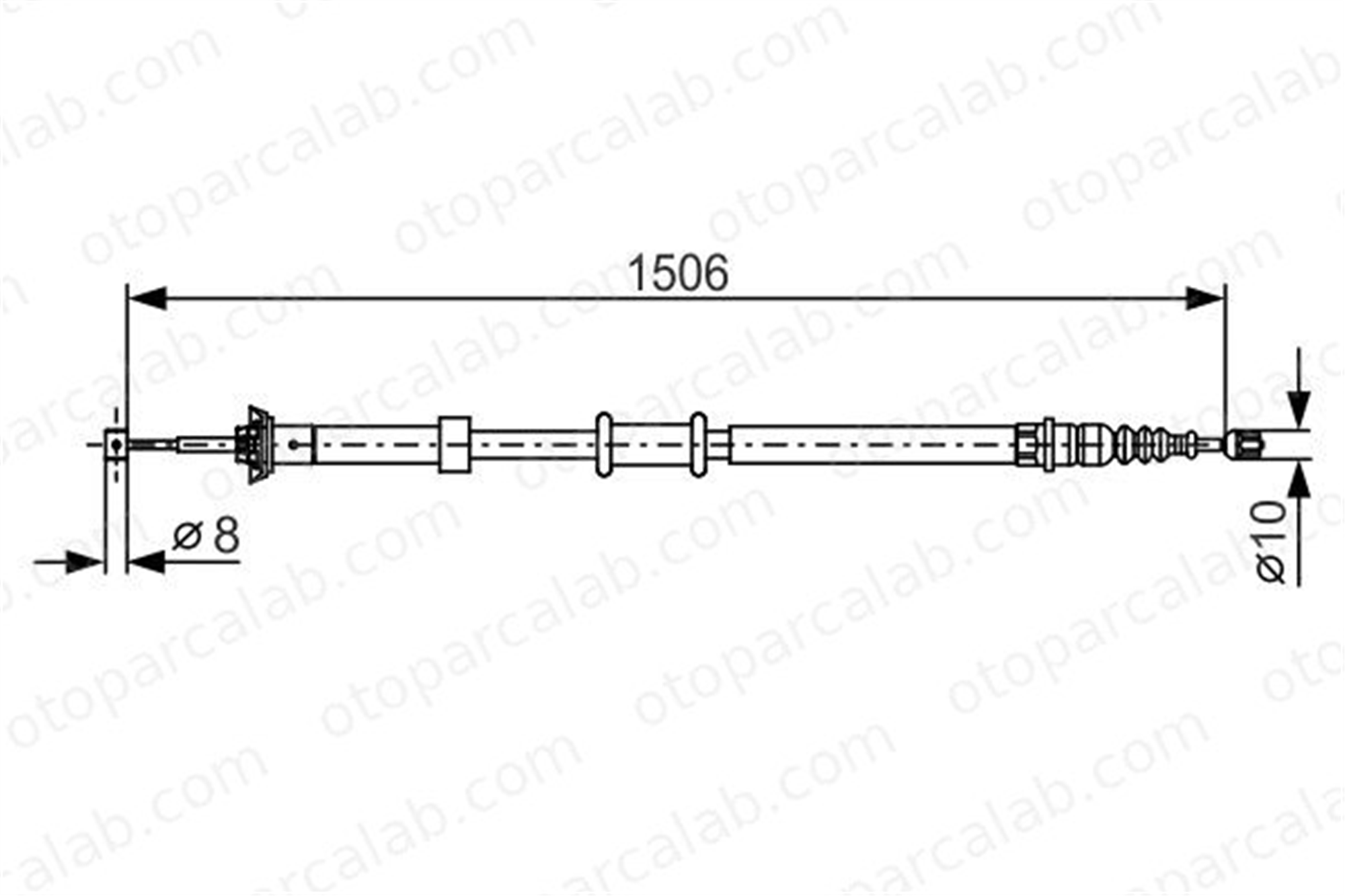 BOSCH 1 987 482 201 El Fren Teli Arka Sağ ABARTH 500 / 595 / 695 500C / 595C / 695C 1987482201 51753527