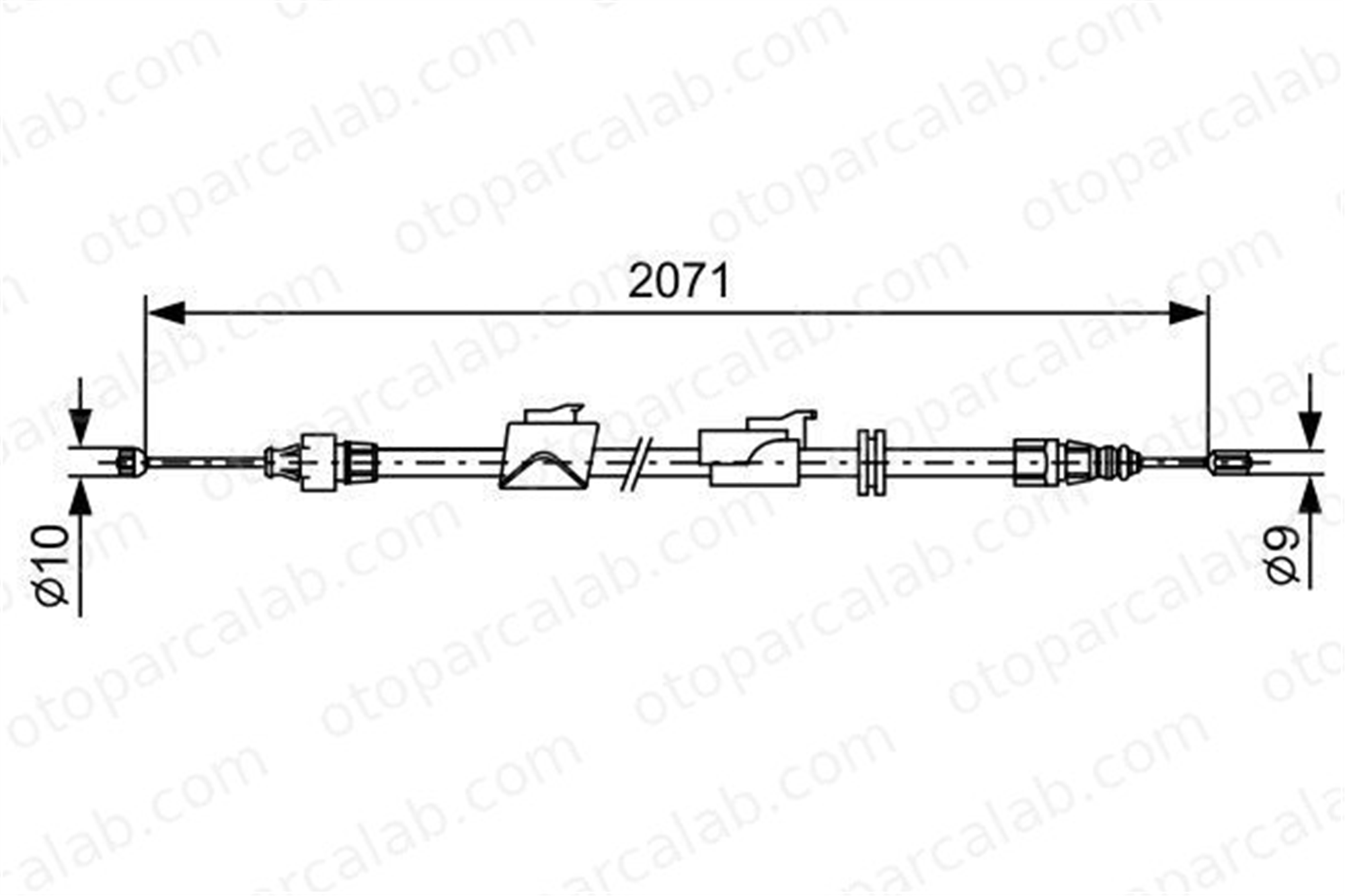 BOSCH 1 987 482 242 El Fren Teli Arka Sağ FORD MONDEO IV MONDEO IV Turnier 1987482242 1545340