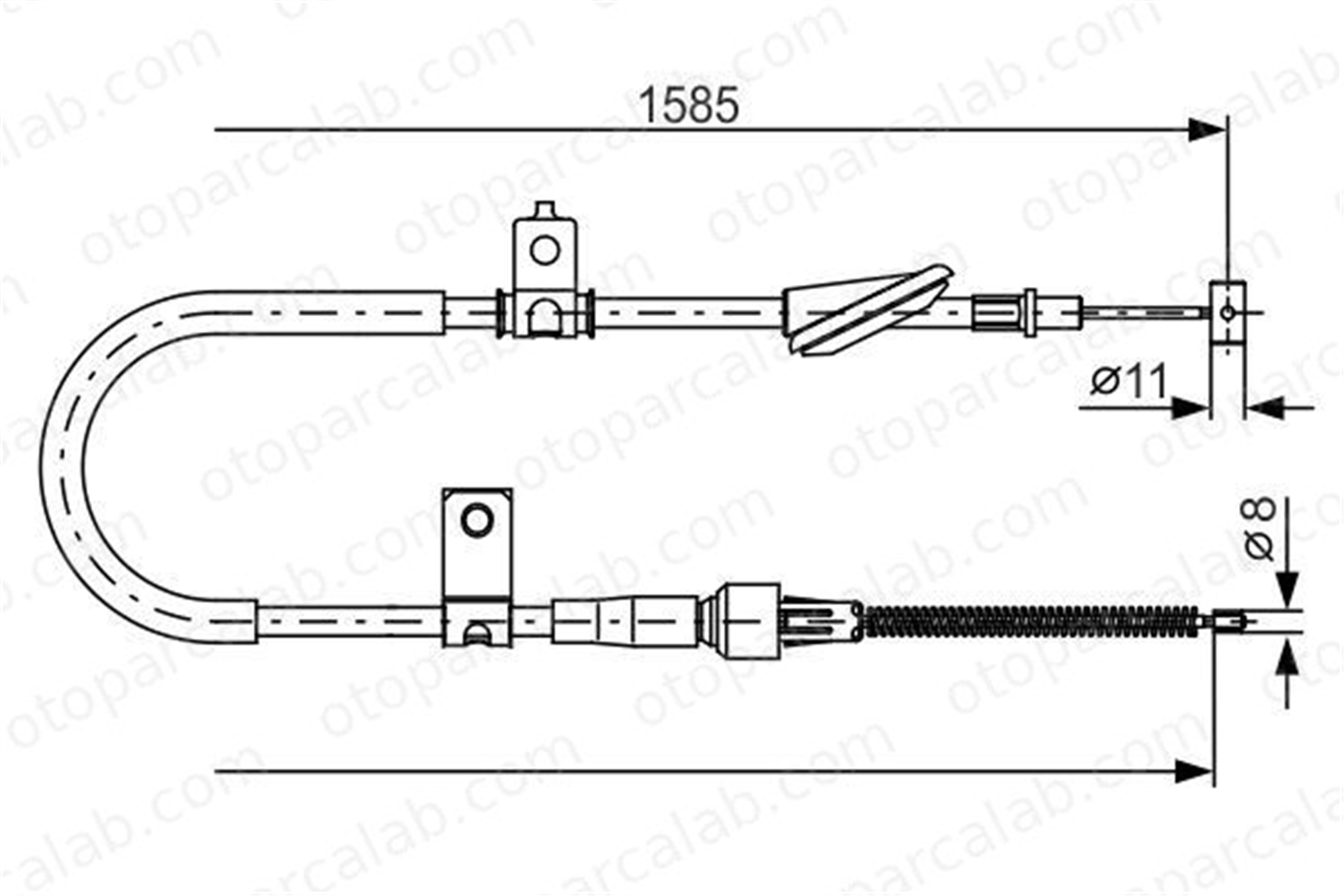BOSCH 1 987 482 257 El Fren Teli Arka Sağ SUZUKI LIANA LIANA Hatchback 1987482257 5440154G00000