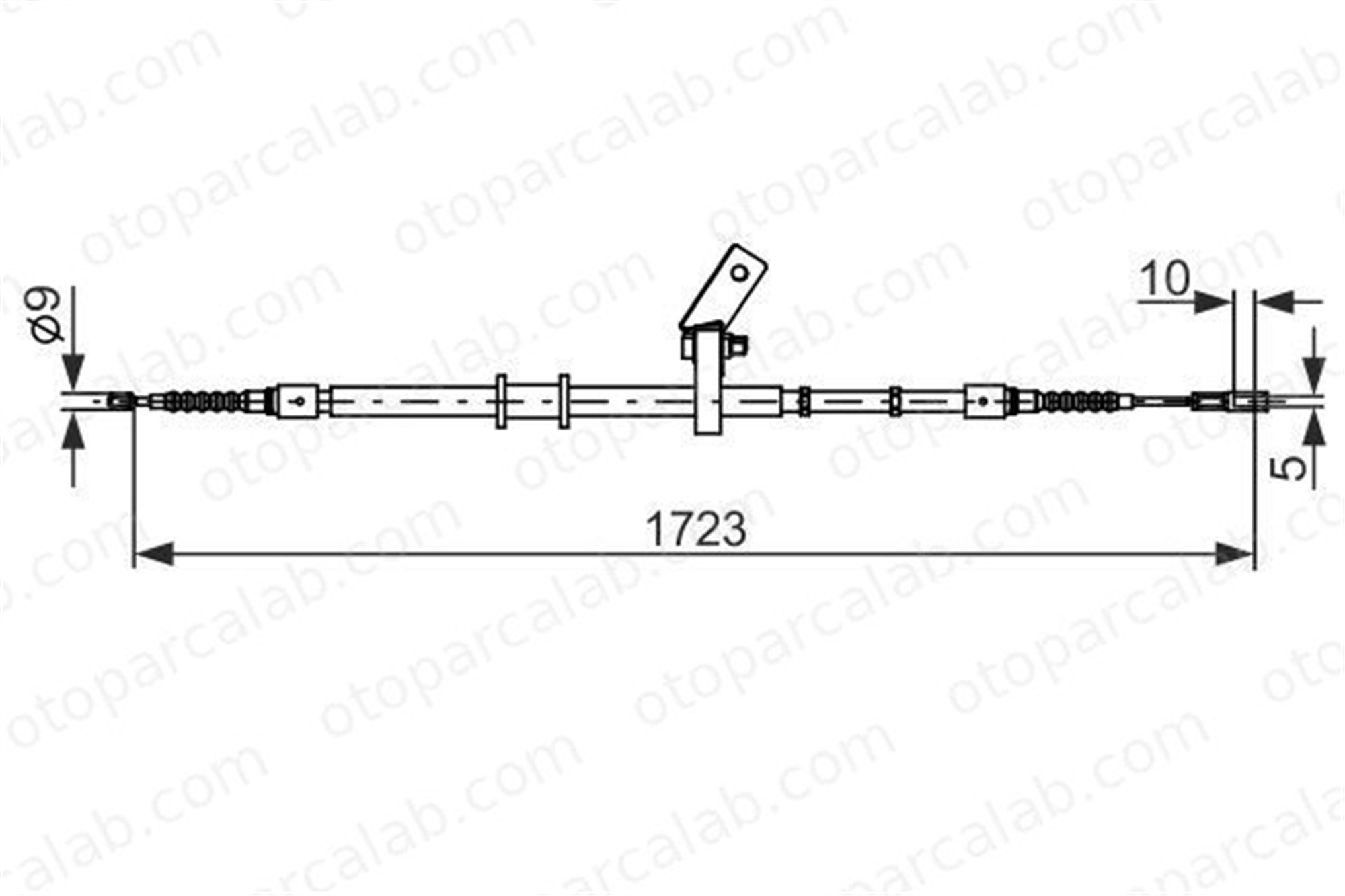 BOSCH 1 987 482 268 El Fren Teli Arka Sol AUDI 80 B4 Sedan 80 B4 Avant 1987482268 8A0609701A