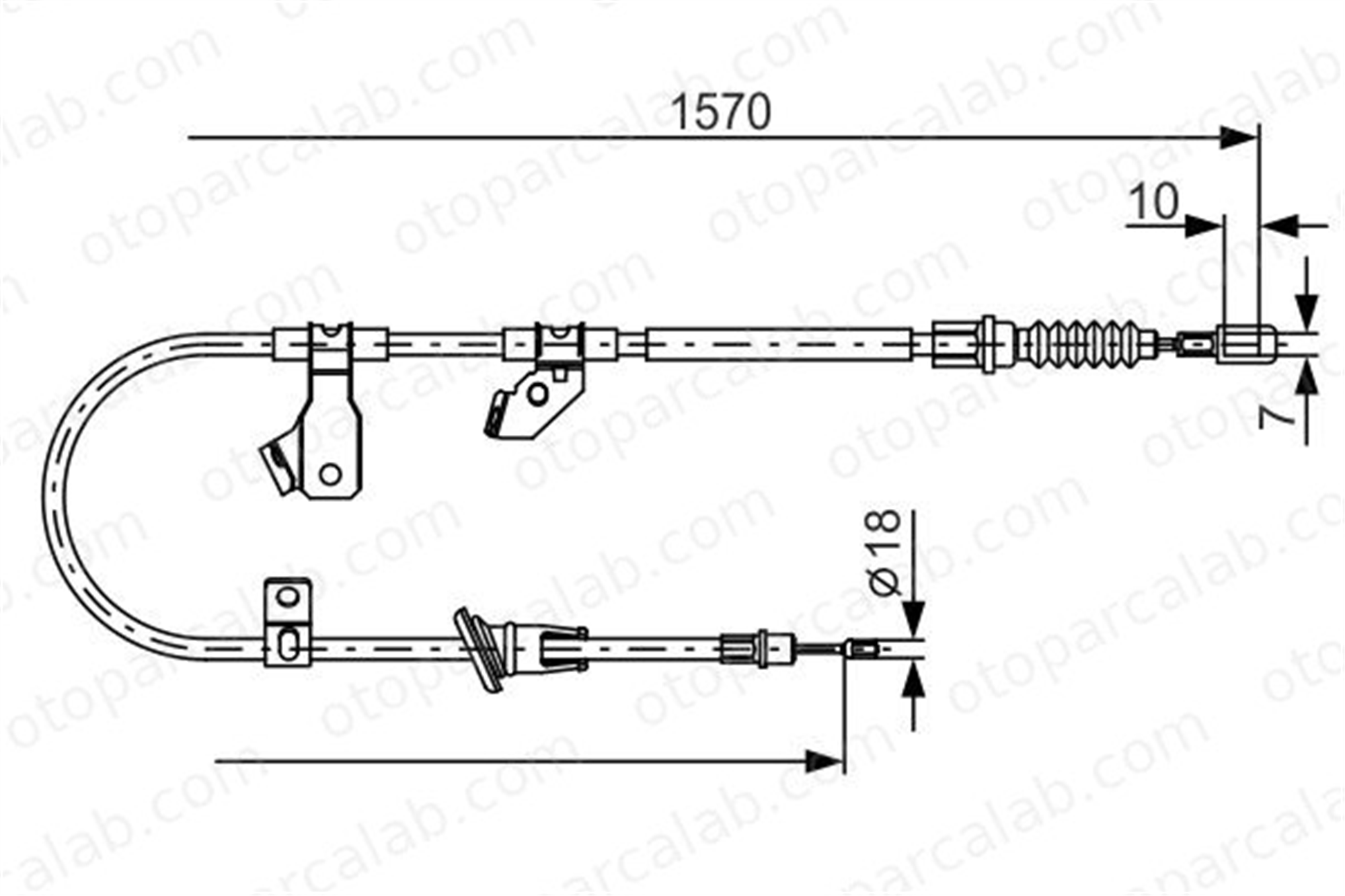 BOSCH 1 987 482 272 El Fren Teli Arka Sağ SMART FORFOUR MITSUBISHI COLT VI 1987482272 4544200485