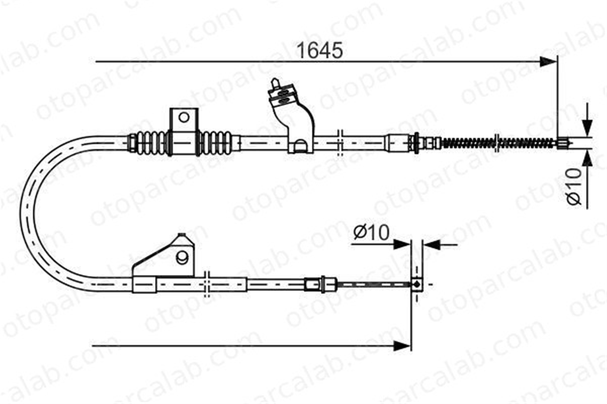 BOSCH 1 987 482 275 El Fren Teli Arka Sol MITSUBISHI OUTLANDER II CITROËN C-CROSSER 1987482275 474633