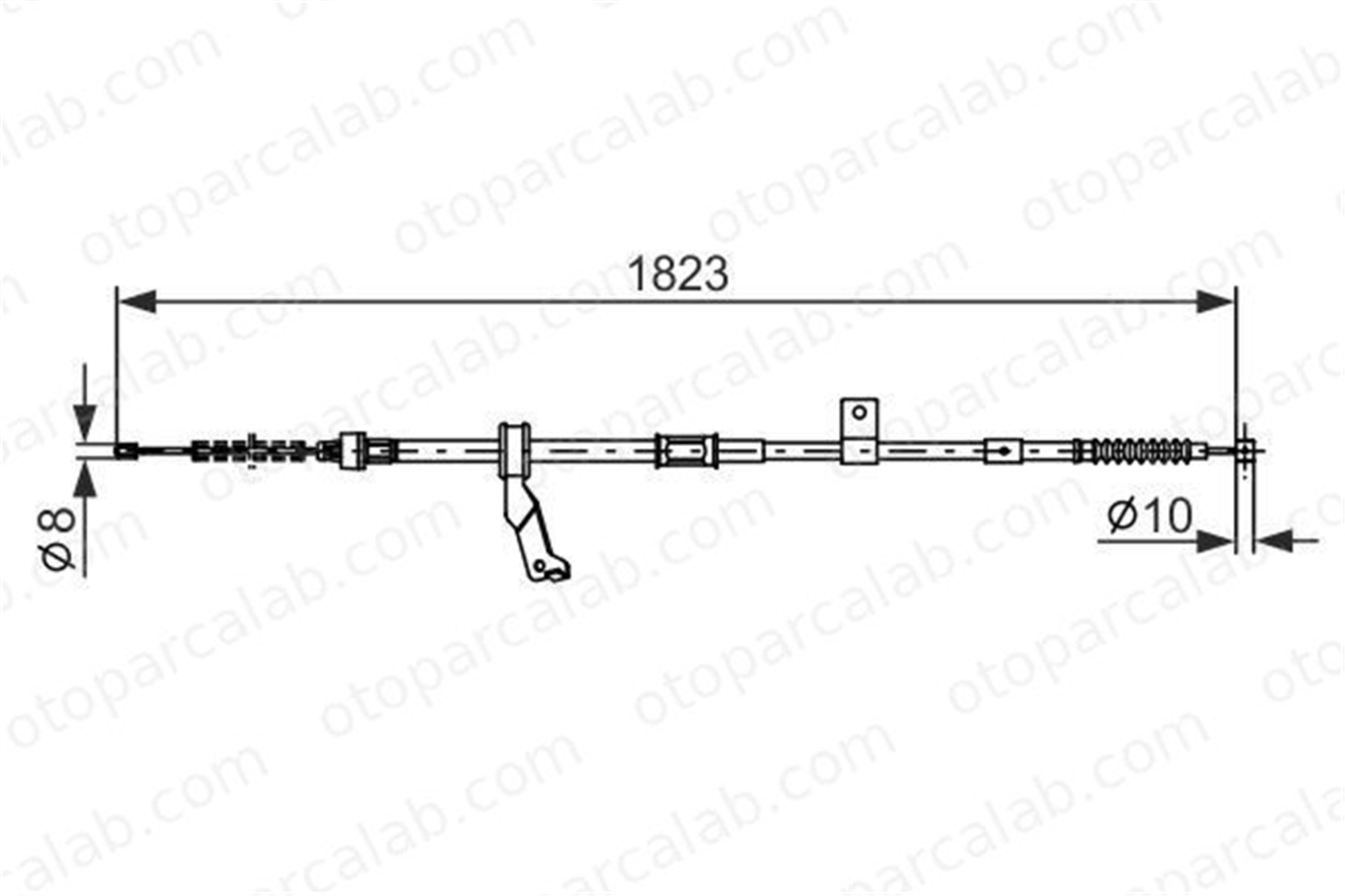 BOSCH 1 987 482 297 El Fren Teli Arka Sağ TOYOTA AVENSIS AVENSIS Sedan 4642005030 4642020570