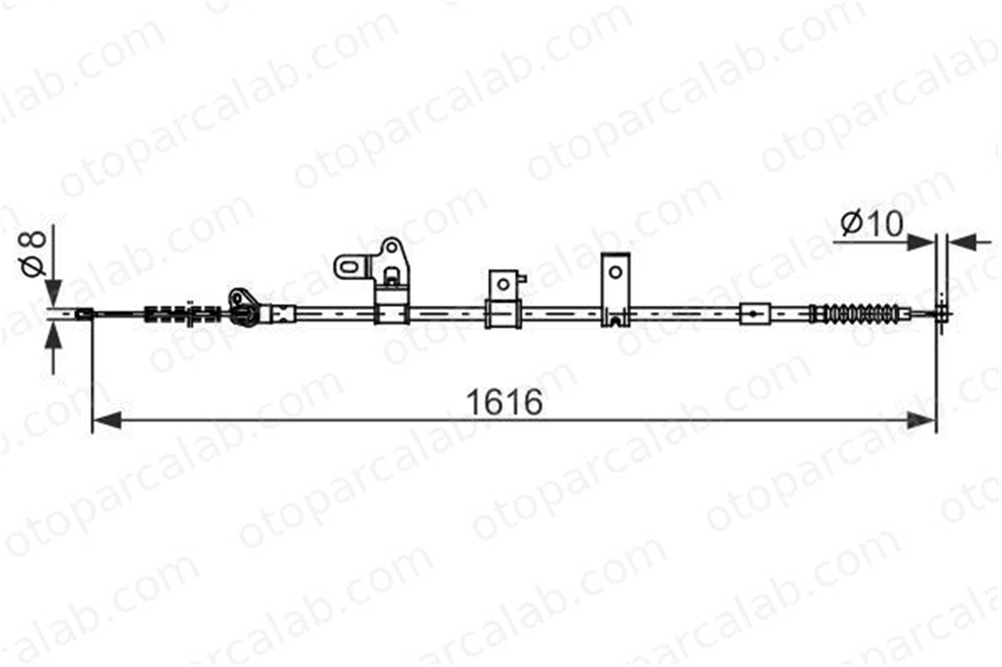 BOSCH 1 987 482 307 El Fren Teli Arka Sol TOYOTA STARLET COROLLA Station wagon 4643012400 4643010100