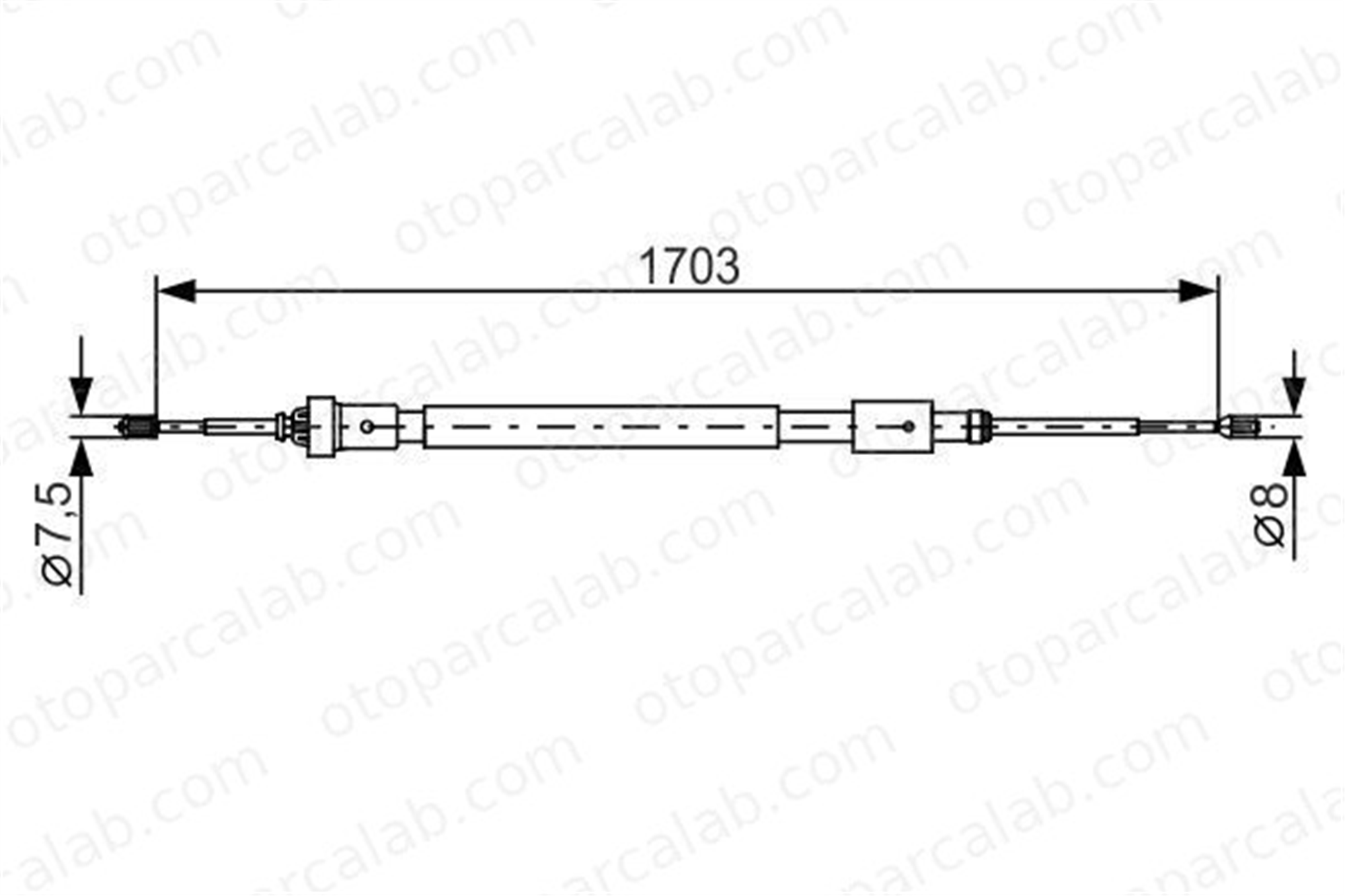 BOSCH 1 987 482 315 El Fren Teli Arka Sağ veya Sol CITROËN C3 II DS3 1987482315 474658