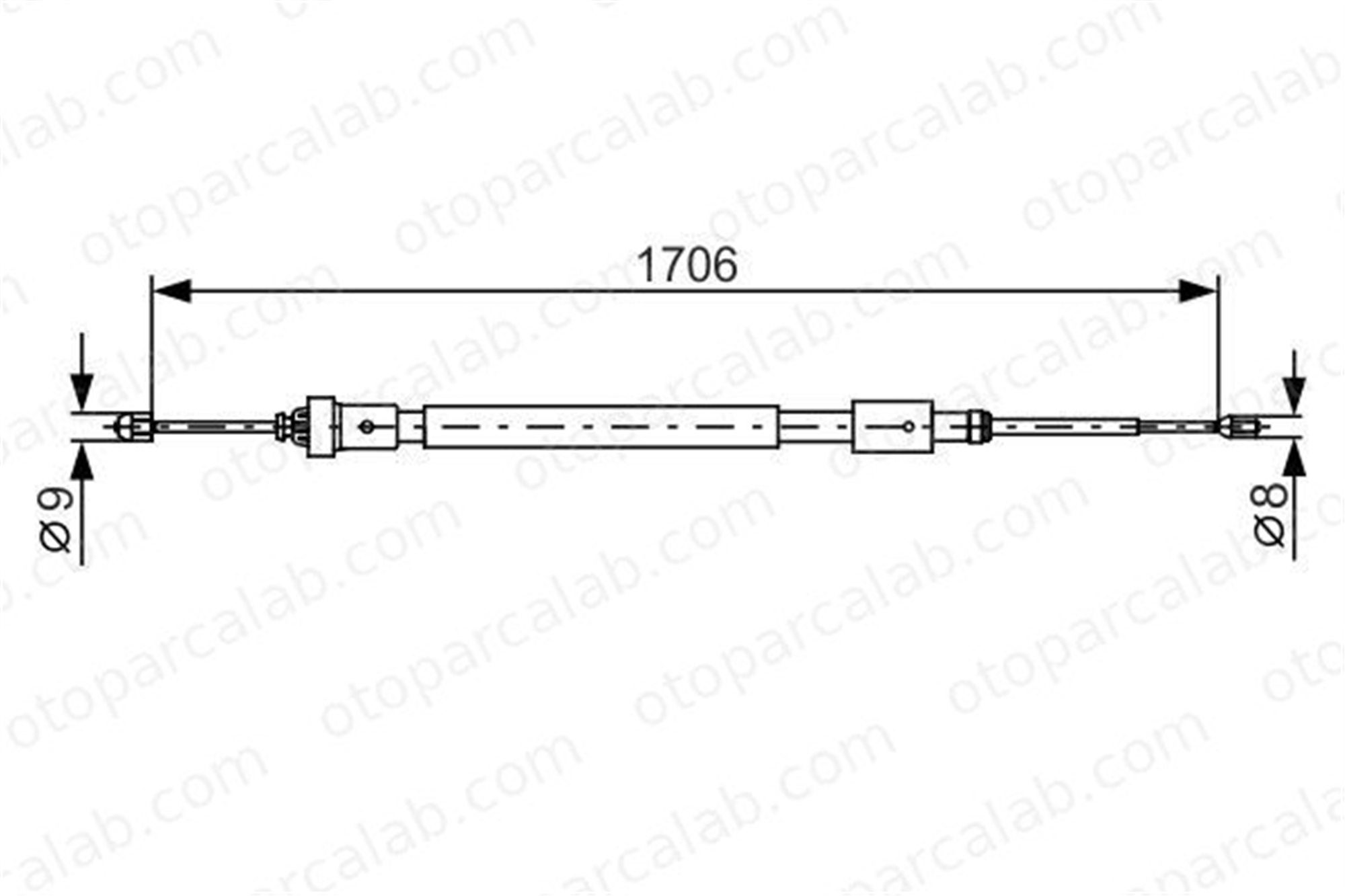 BOSCH 1 987 482 316 El Fren Teli Arka Sağ veya Sol CITROËN C3 II DS3 1987482316 474659