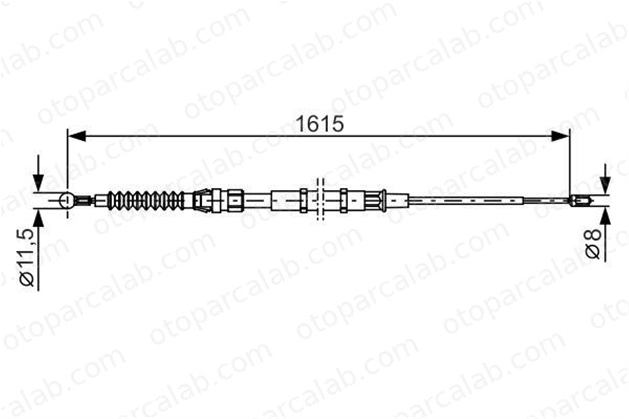 BOSCH 1 987 482 328 El Fren Teli Arka Sağ veya Sol SKODA SUPERB II SUPERB II Station wagon 1987482328 3T0609721B
