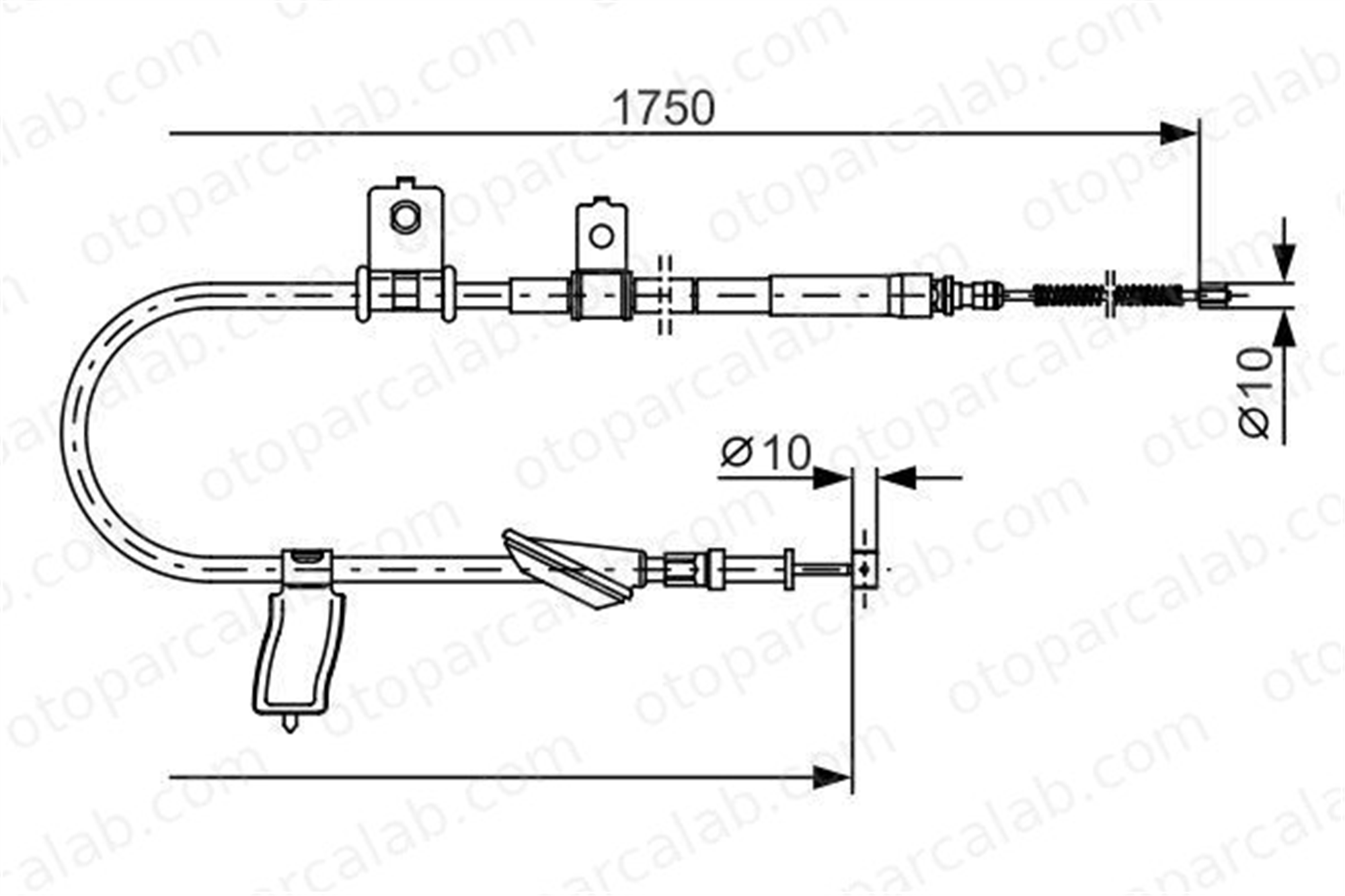 BOSCH 1 987 482 351 El Fren Teli Arka Sağ SUBARU LEGACY IV Station wagon OUTBACK 1987482351 26051AG000