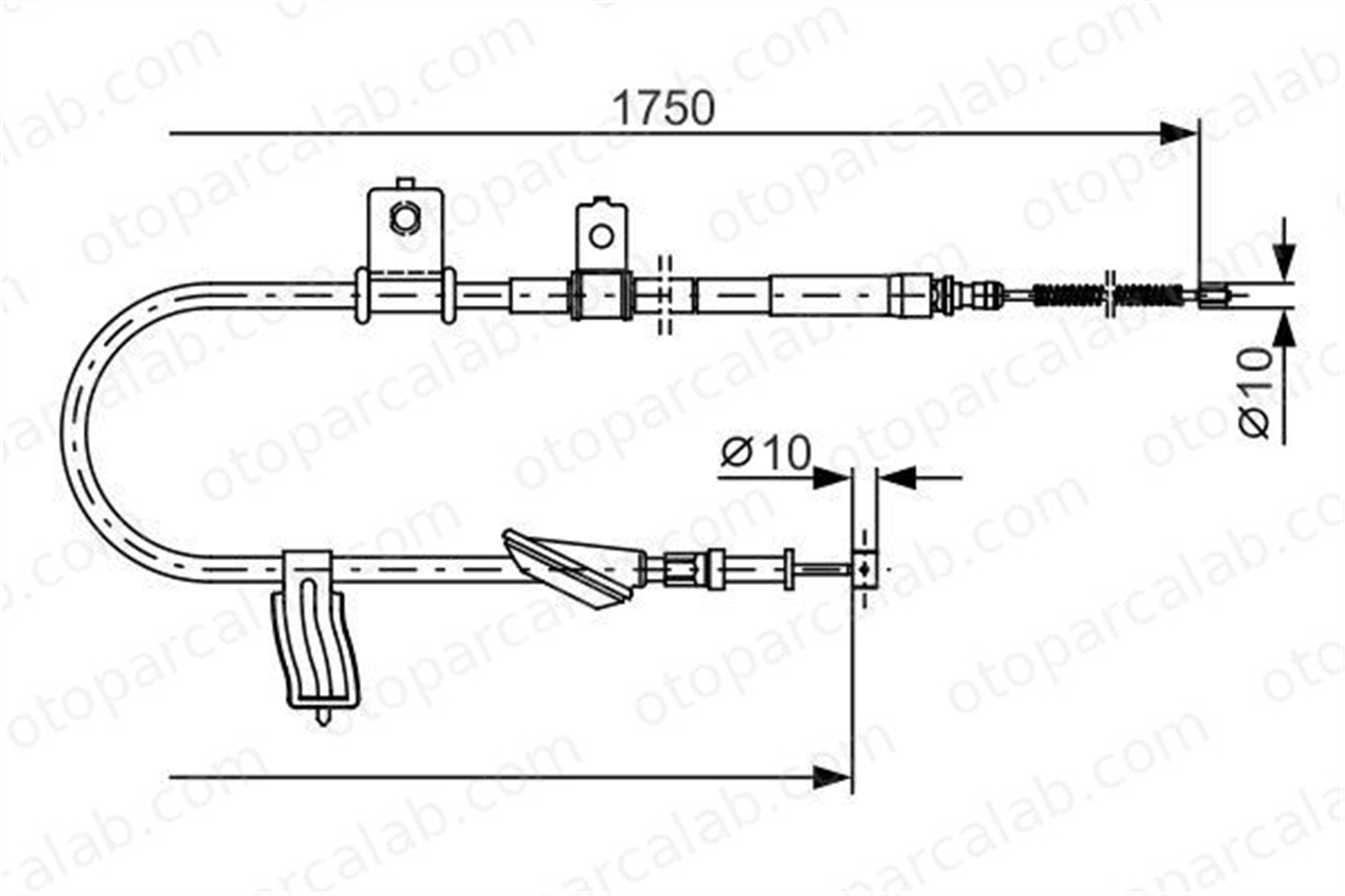 BOSCH 1 987 482 352 El Fren Teli Arka Sol SUBARU LEGACY IV Station wagon LEGACY IV 1987482352 26051AG010