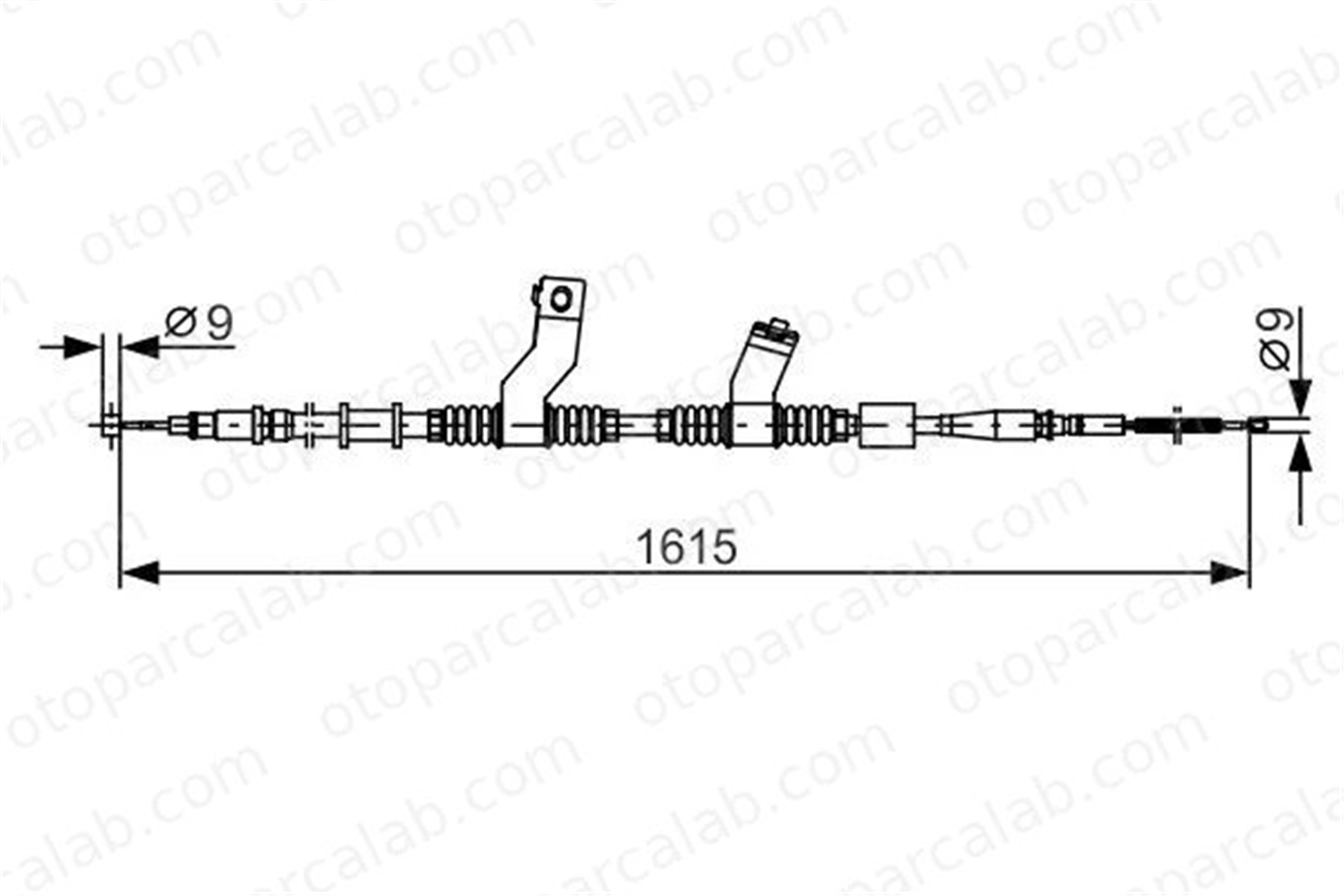 BOSCH 1 987 482 353 El Fren Teli Arka Sağ CHEVROLET LACETTI NUBIRA Sedan 96808379 96435117
