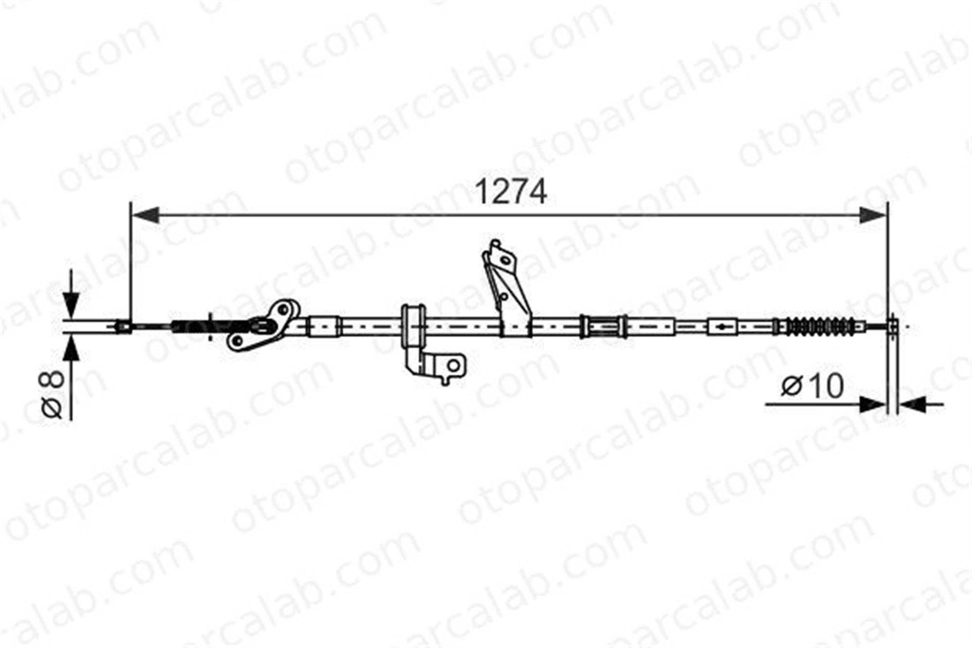 BOSCH 1 987 482 367 El Fren Teli Arka Sağ TOYOTA RAV 4 II 1987482367 4642042080
