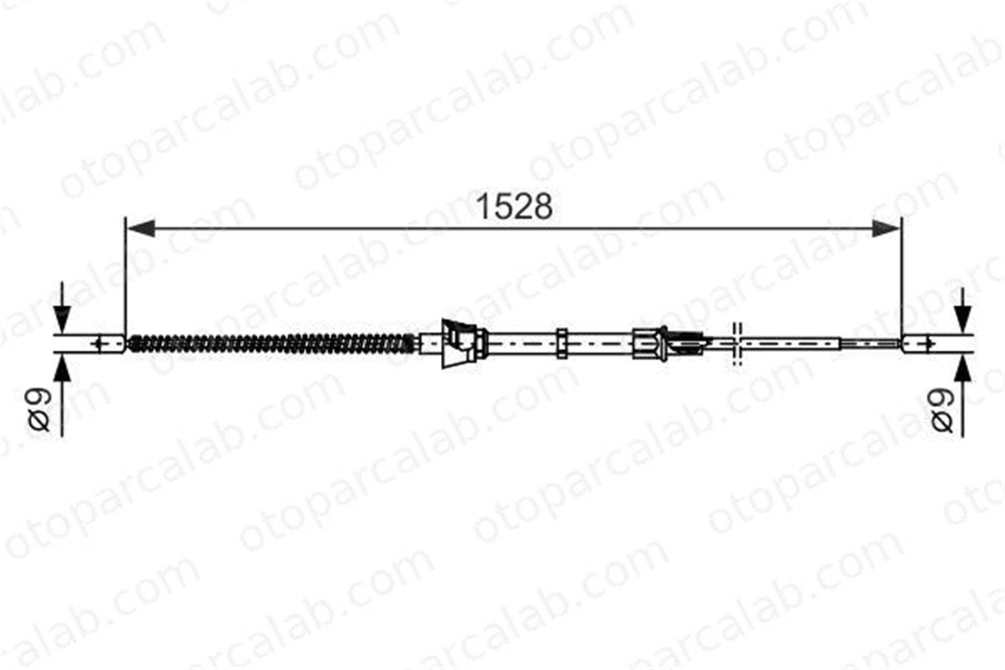 BOSCH 1 987 482 374 El Fren Teli Arka Sağ veya Sol SEAT Mii VW UP! 1987482374 1S0609721A