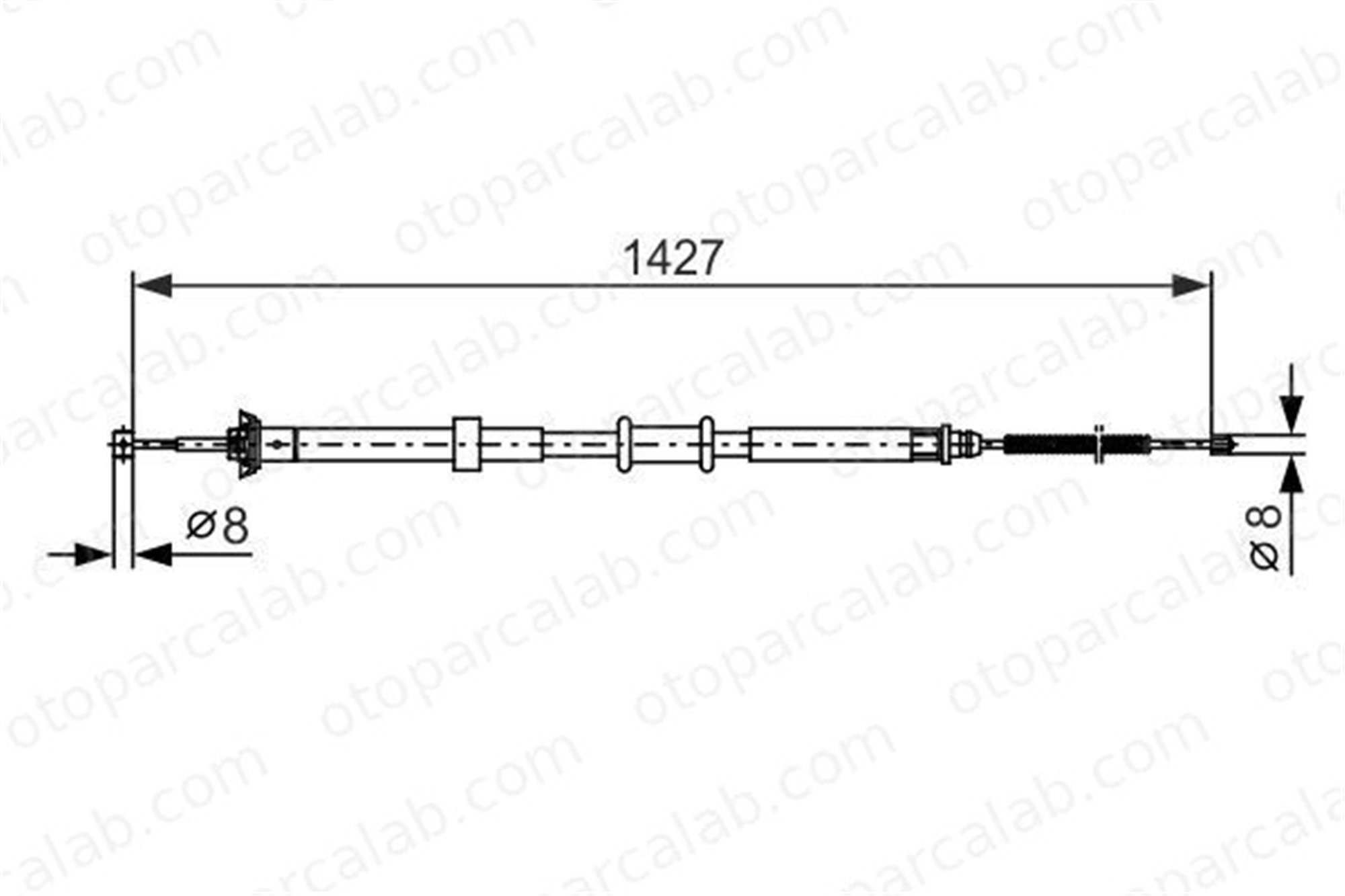 BOSCH 1 987 482 392 El Fren Teli Arka Sol FIAT PANDA PANDA VAN 1987482392 51900393