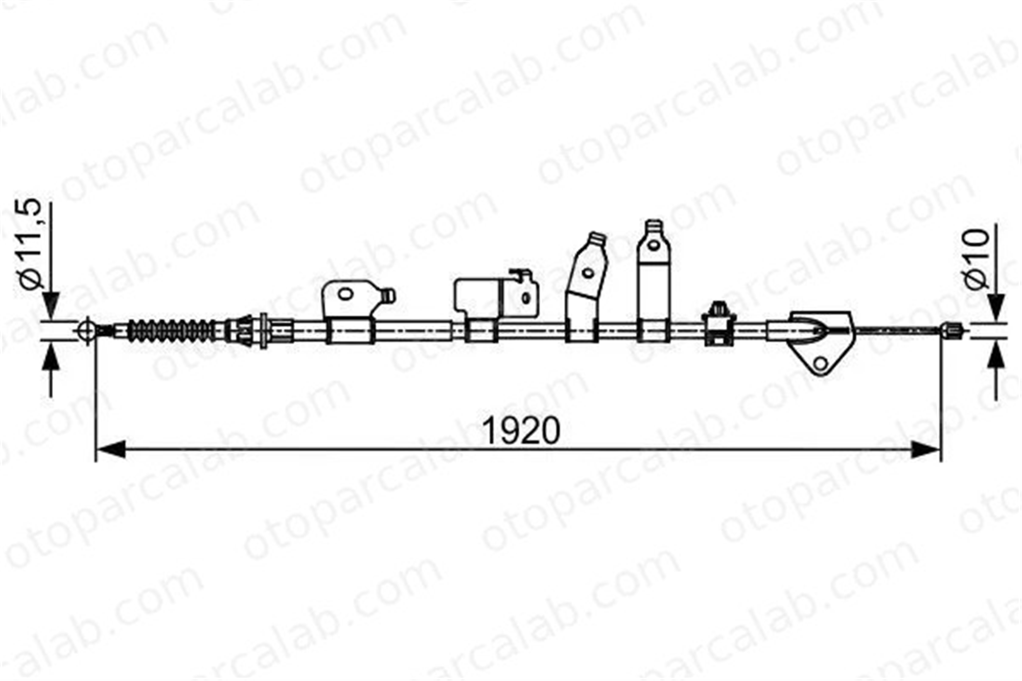 BOSCH 1 987 482 438 El Fren Teli Arka Sağ TOYOTA AURIS AURIS Station wagon 4642002121