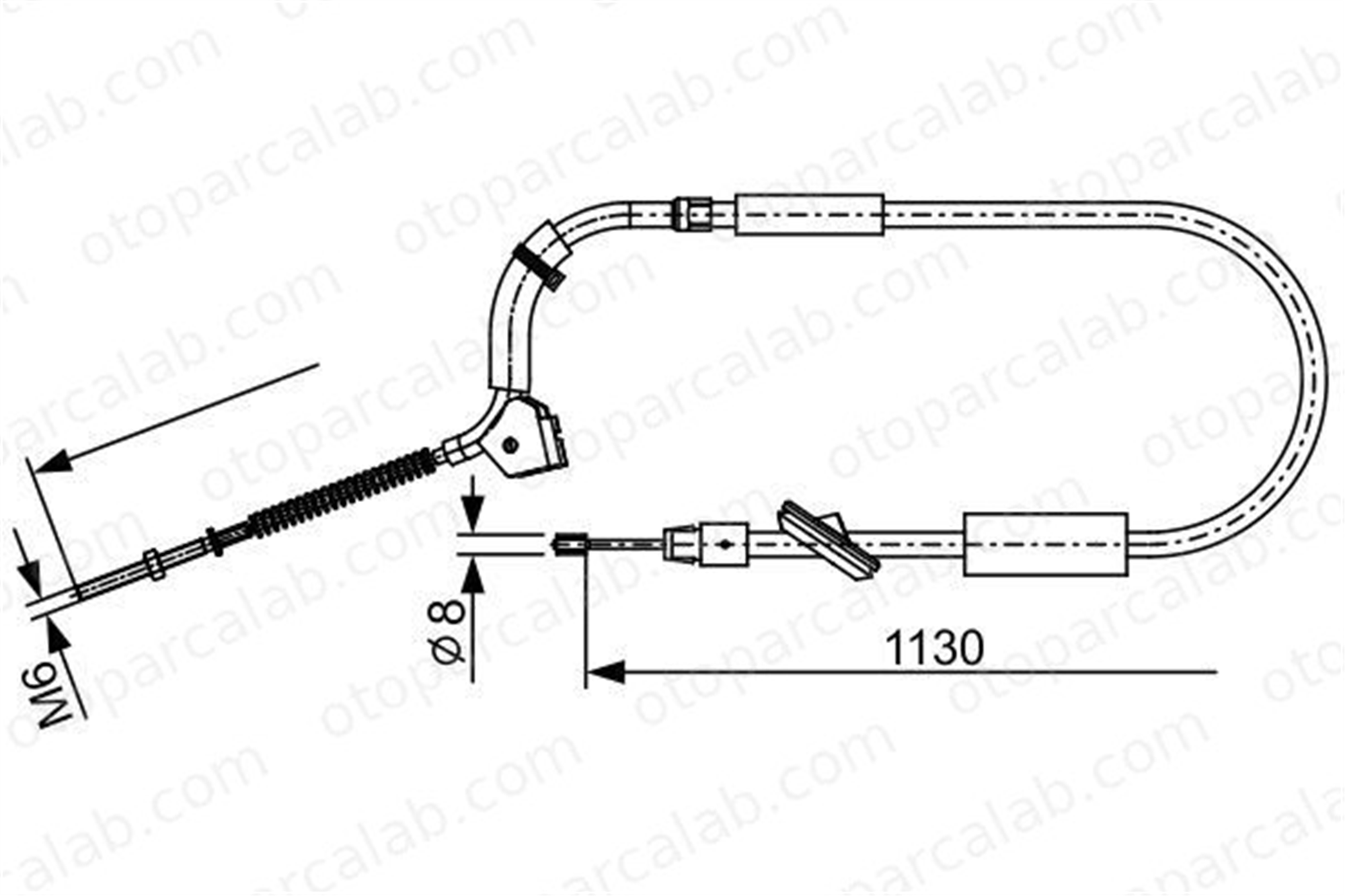 BOSCH 1 987 482 490 El Fren Teli Ön Sağ veya Sol MERCEDES-BENZ A-SERISI A1694201785 1694201685