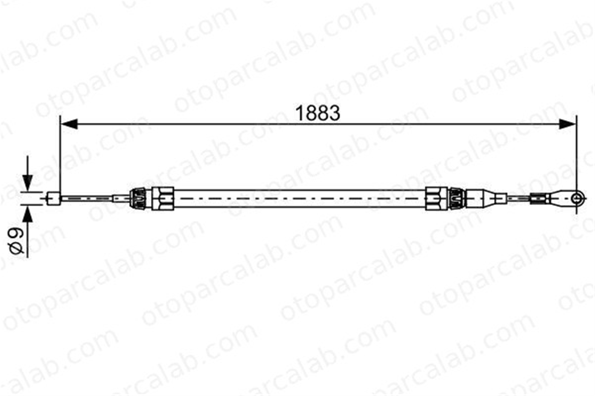 BOSCH 1 987 482 497 El Fren Teli Ön Sağ veya Sol MERCEDES-BENZ 124 Sedan 124 T-Model 1244203685 A1244203685