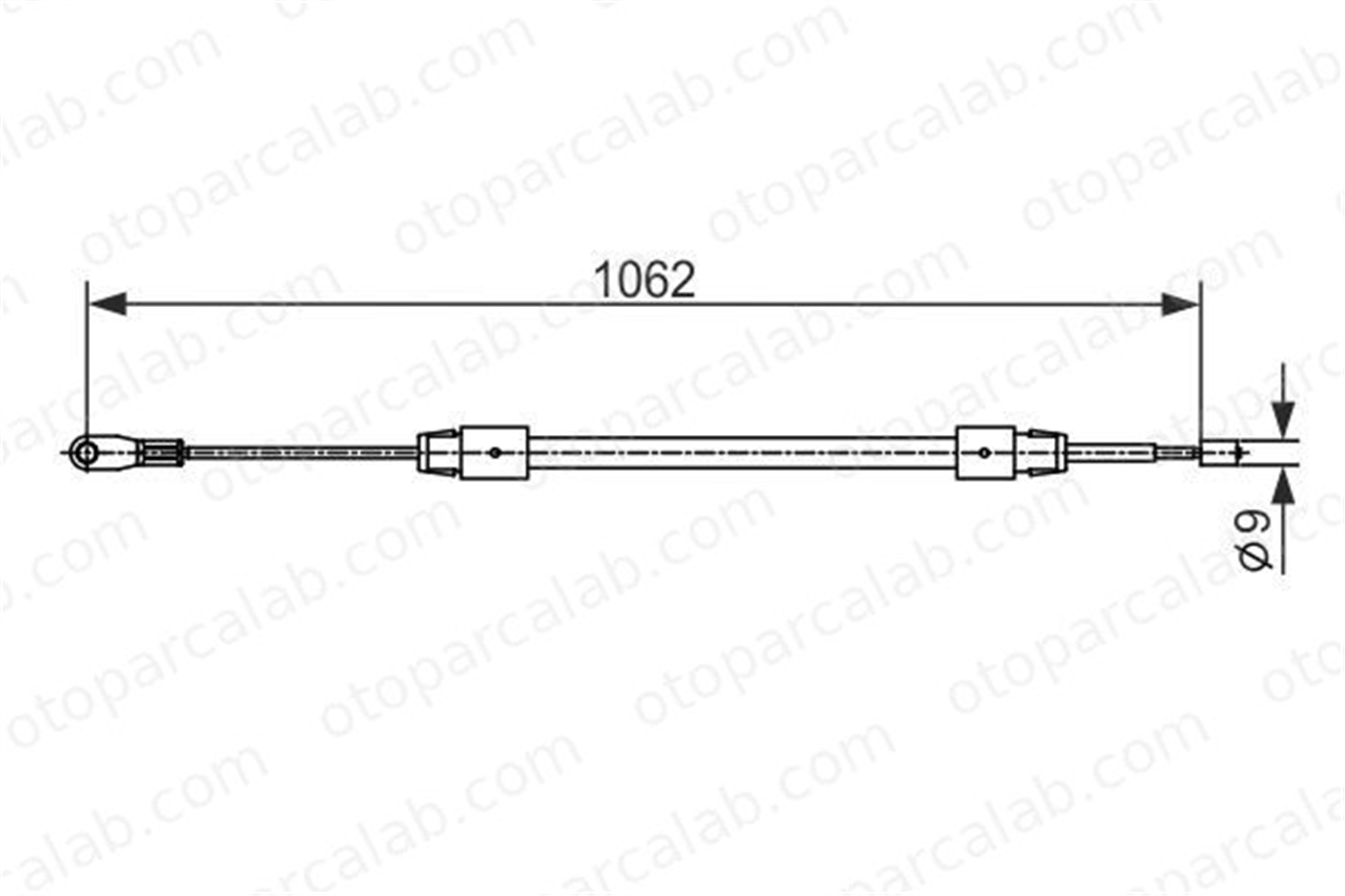 BOSCH 1 987 482 538 El Fren Teli Arka Sağ veya Sol MERCEDES-BENZ A-SERISI A1684200285 1684200285