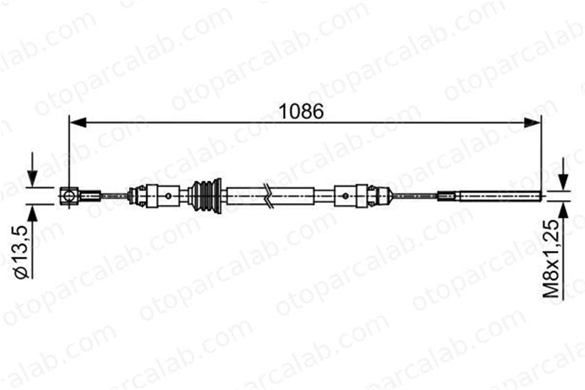 BOSCH 1 987 482 547 El Fren Teli Orta RENAULT MASTER III Panelvan/Van MASTER III Platform şasi 364028595R