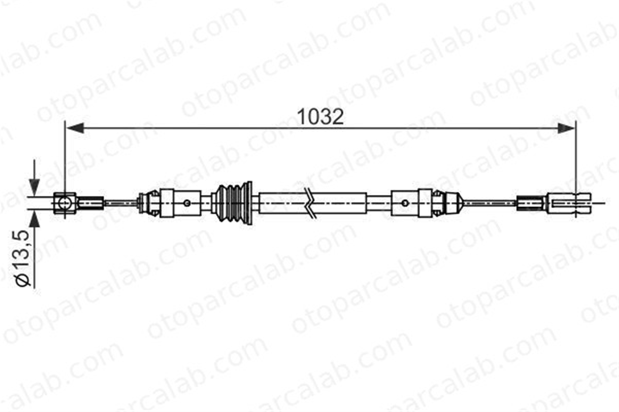 BOSCH 1 987 482 548 El Fren Teli Arka Sağ veya Sol RENAULT MASTER III Panelvan/Van MASTER III Platform şasi 364024124R