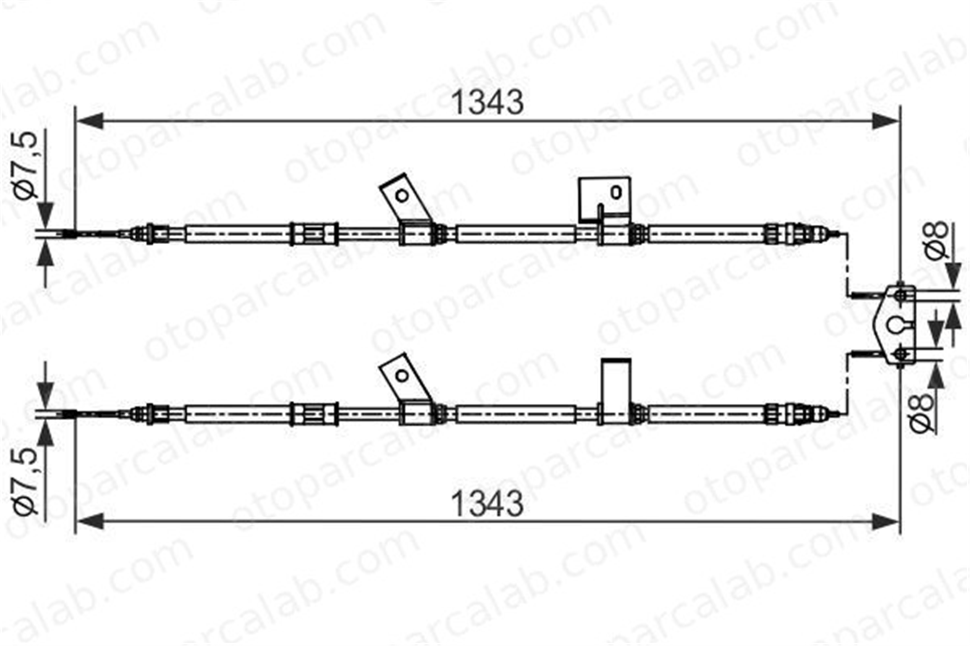 BOSCH 1 987 482 564 El Fren Teli Arka Sağ veya Sol OPEL ADAM 1987482564 13450574