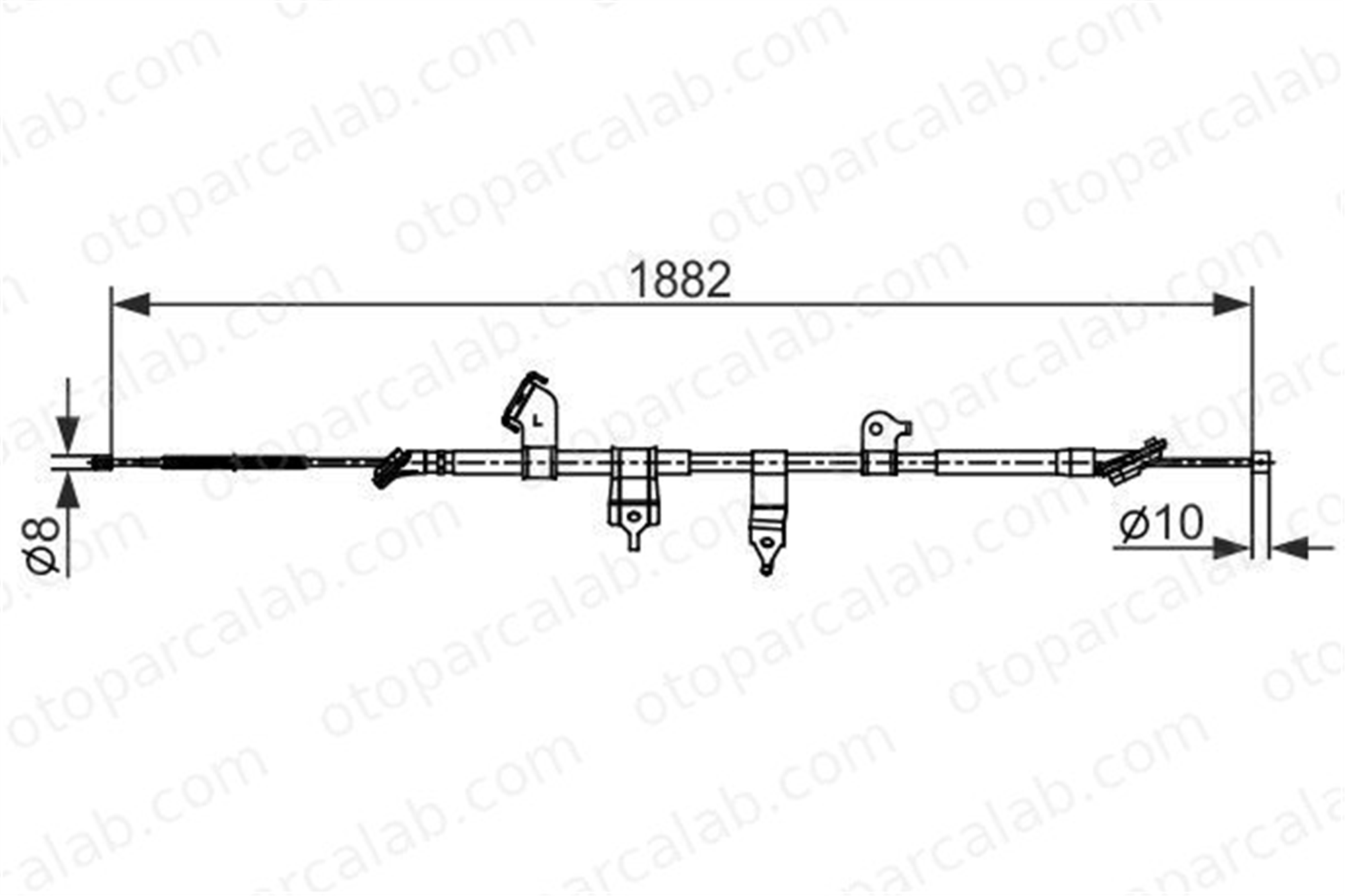 BOSCH 1 987 482 567 El Fren Teli Arka Sol TOYOTA RAV 4 III 1987482567 4643042140