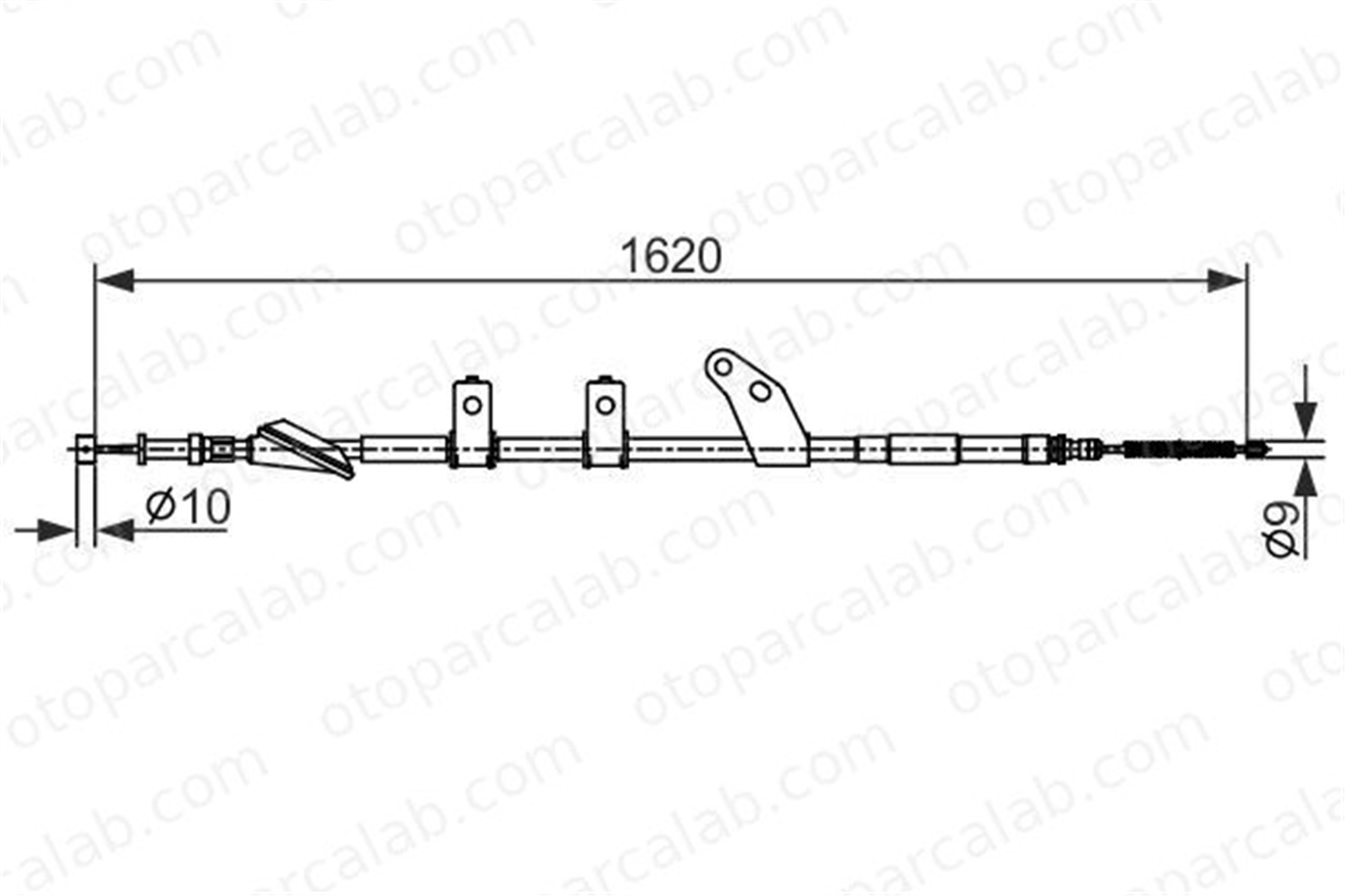 BOSCH 1 987 482 575 El Fren Teli Arka Sol SUBARU IMPREZA Sedan 26051FE010
