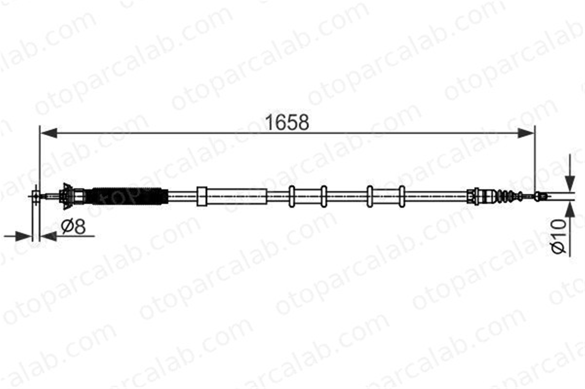 BOSCH 1 987 482 581 El Fren Teli Arka Sağ veya Sol ALFA ROMEO MITO FIAT GRANDE PUNTO 1987482581 50519020