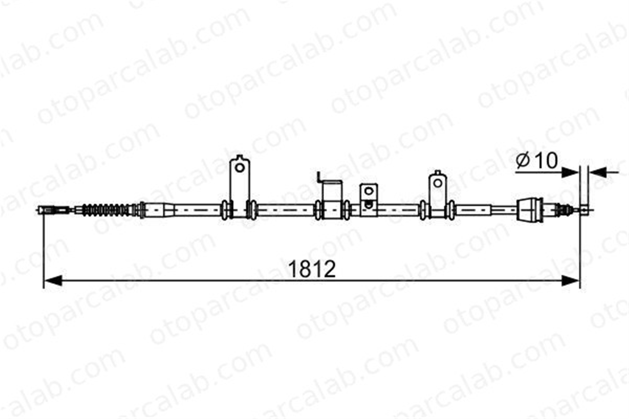 BOSCH 1 987 482 615 El Fren Teli Arka Sağ veya Sol HYUNDAI SANTA FÉ II SANTA FÉ II Kasa/SUV 1987482615 597702B000