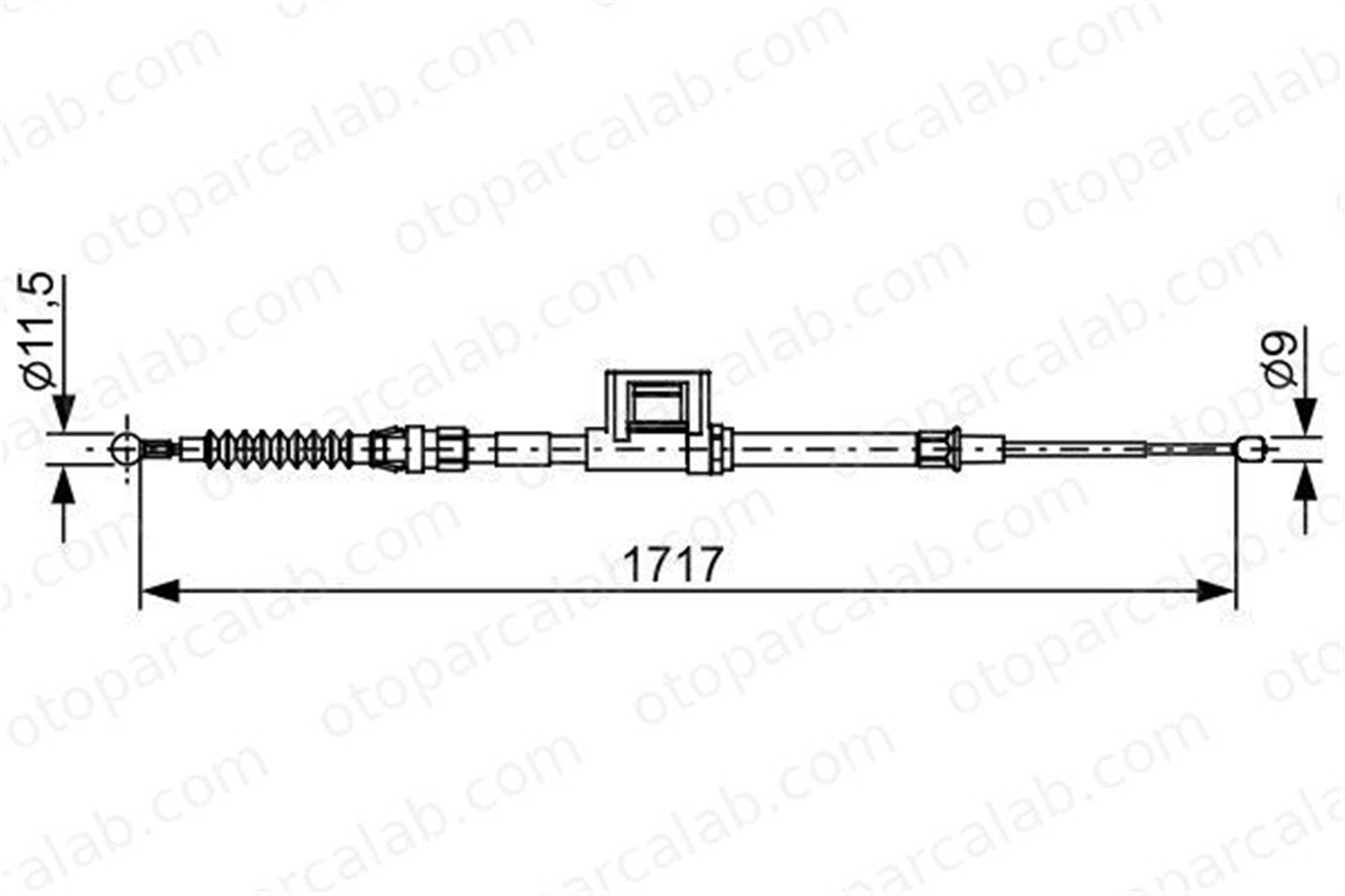 BOSCH 1 987 482 644 El Fren Teli Arka Sağ veya Sol SEAT LEON ST LEON 1987482644 5Q0609721BD