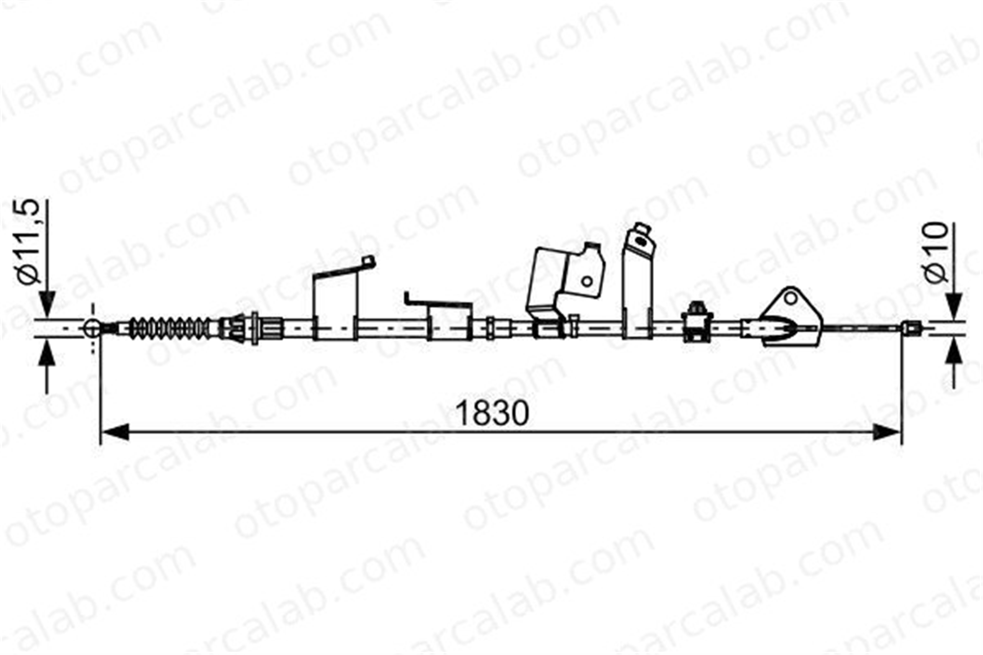 BOSCH 1 987 482 652 El Fren Teli Arka Sağ veya Sol TOYOTA AURIS AURIS Station wagon 1987482652 4643002130