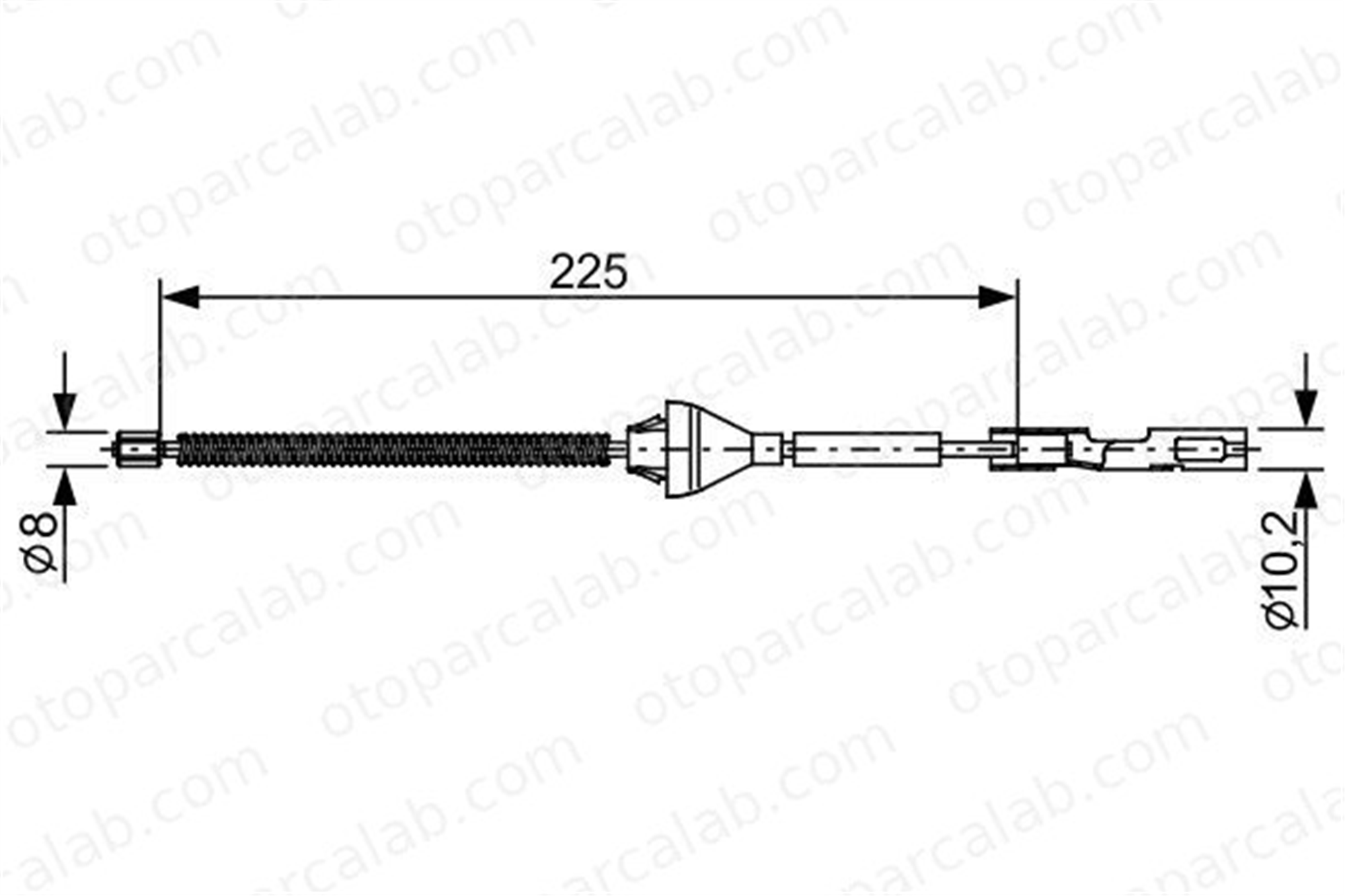 BOSCH 1 987 482 705 El Fren Teli Arka Sağ veya Sol FORD FOCUS II FOCUS II Turnier 1987482705 1340832