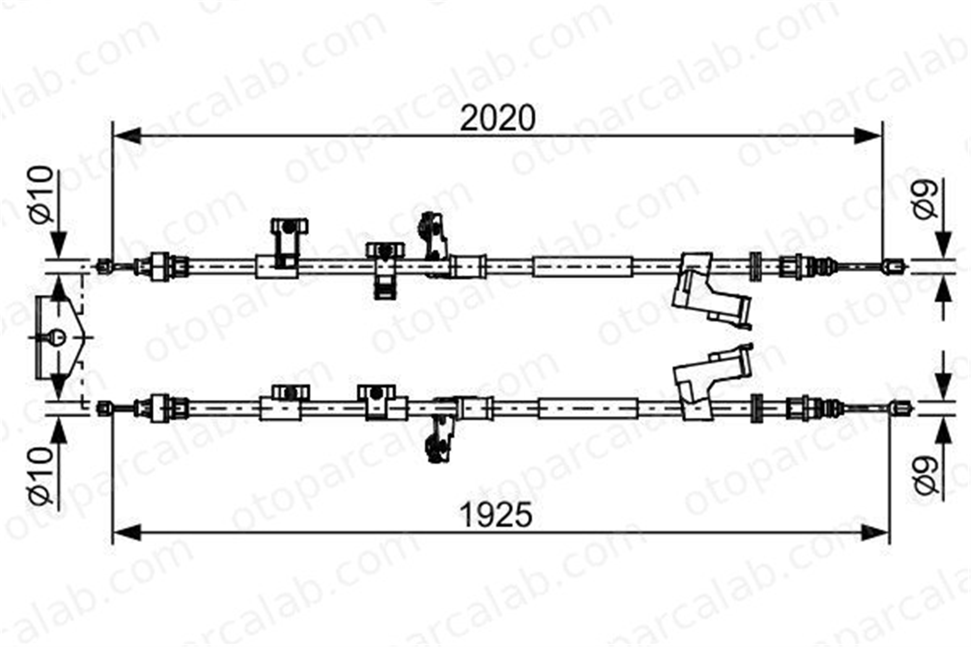 BOSCH 1 987 482 709 El Fren Teli Arka Sağ veya Sol FORD KUGA II KUGA II VAN 1987482709 1805451