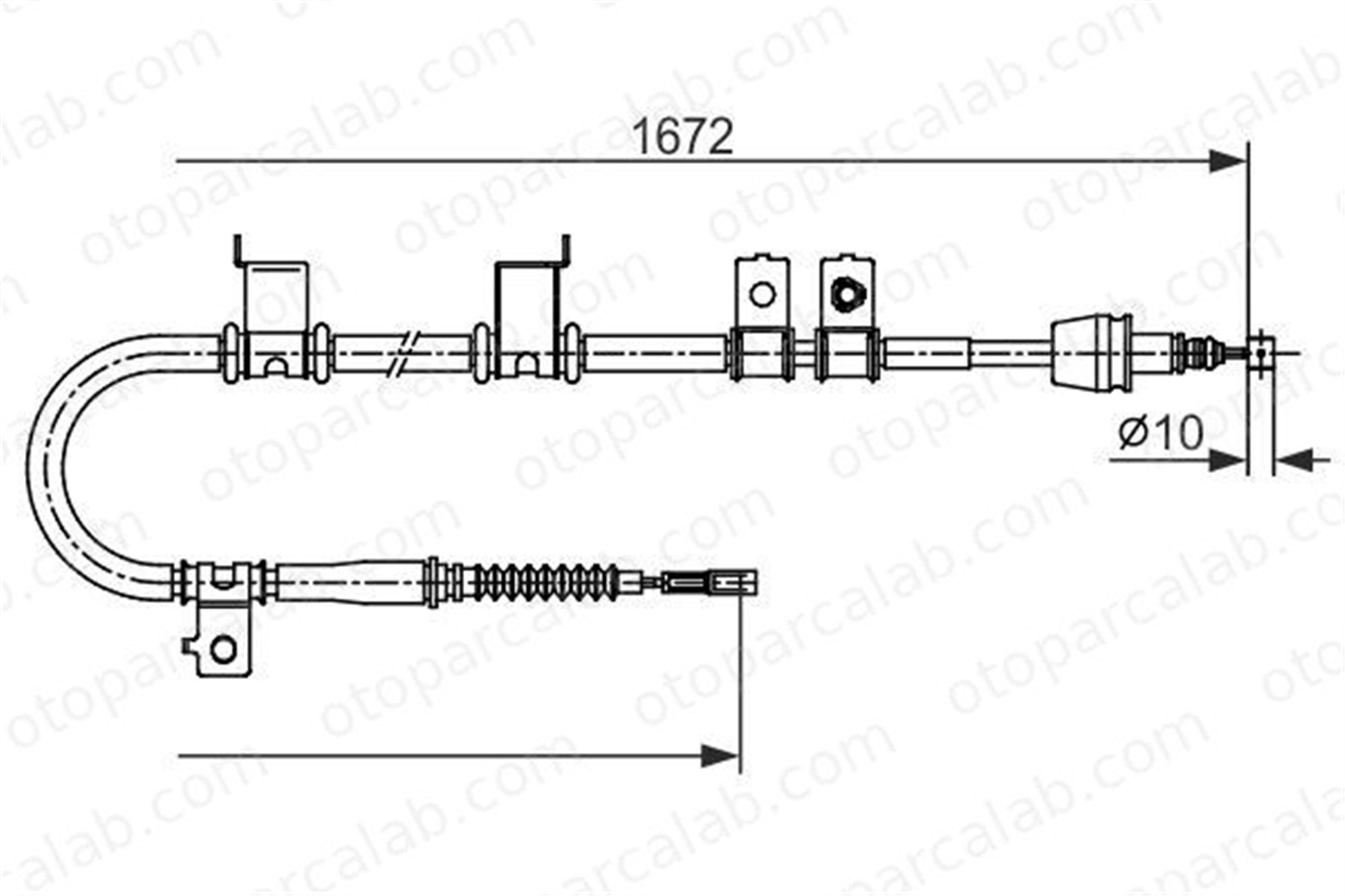 BOSCH 1 987 482 713 El Fren Teli Arka Sağ veya Sol HYUNDAI i30 ELANTRA IV Sedan 1987482713 597602H300