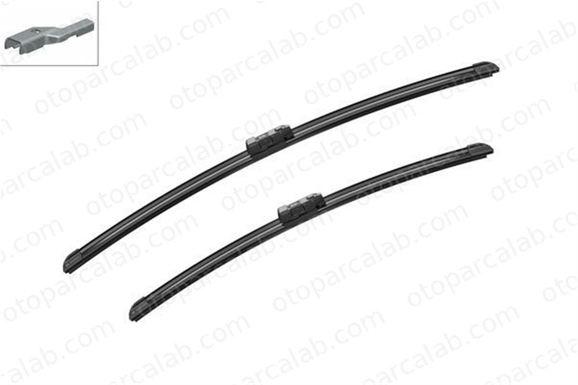 BOSCH 3 397 007 296 Silecek Süpürgesi Ön 600/500 mm - 24/20 inç RENAULT TWINGO II BMW X5 8T1955425 7711421796
