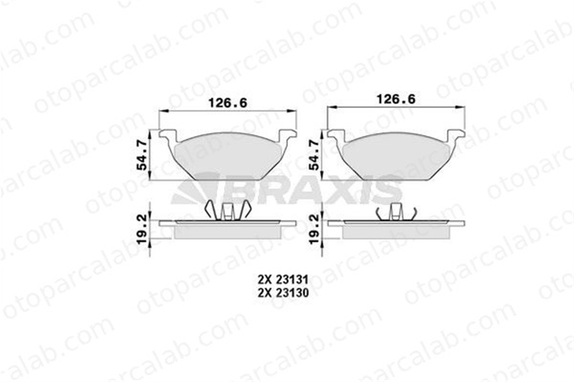 BRAXIS AA0007 Fren Disk Balata Ön VW POLO SEAT CORDOBA 1J0698151A 1J0698151J
