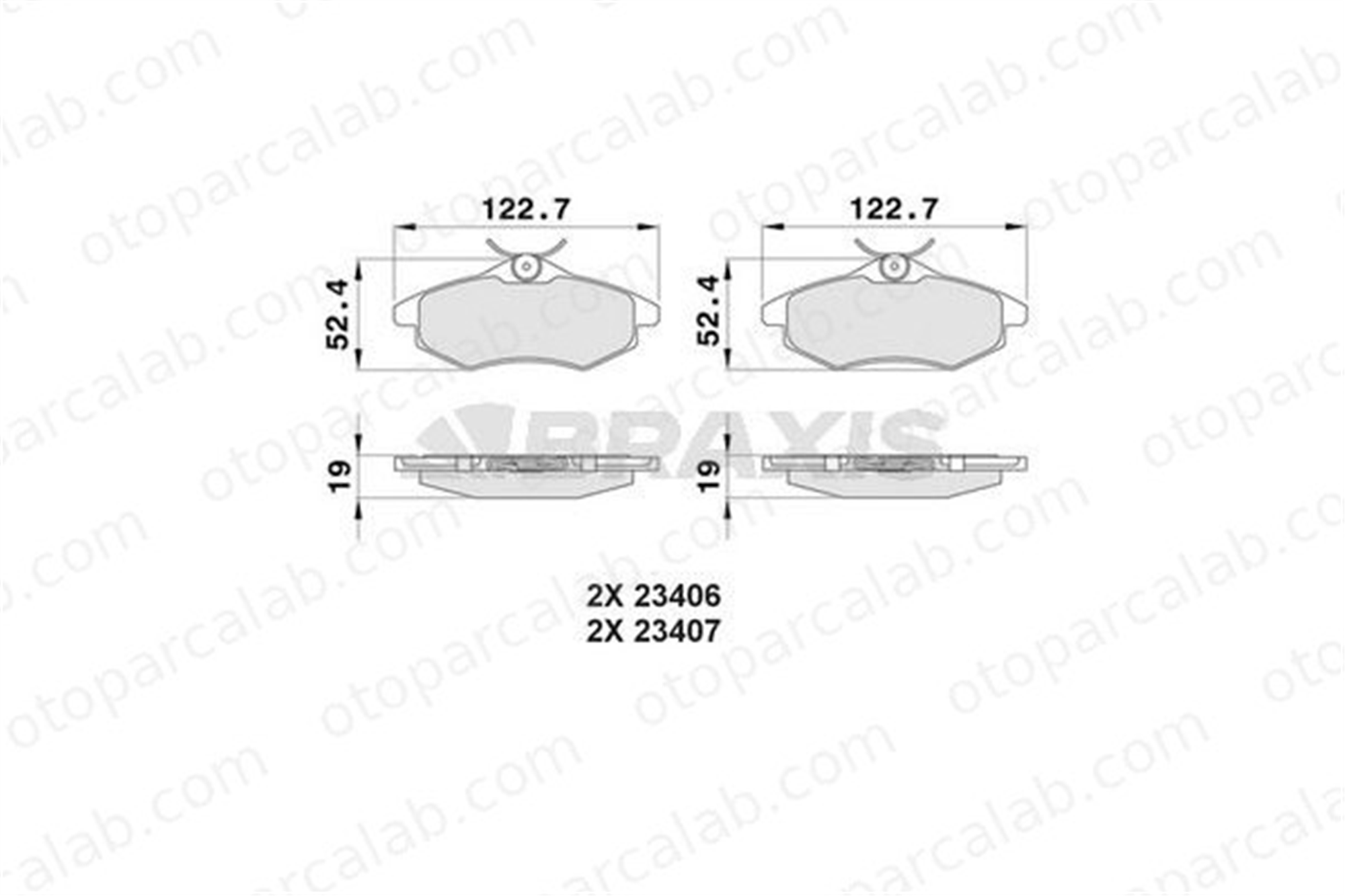 BRAXIS AA0011 Fren Disk Balata Ön CITROËN C2 C3 I 425258 425345