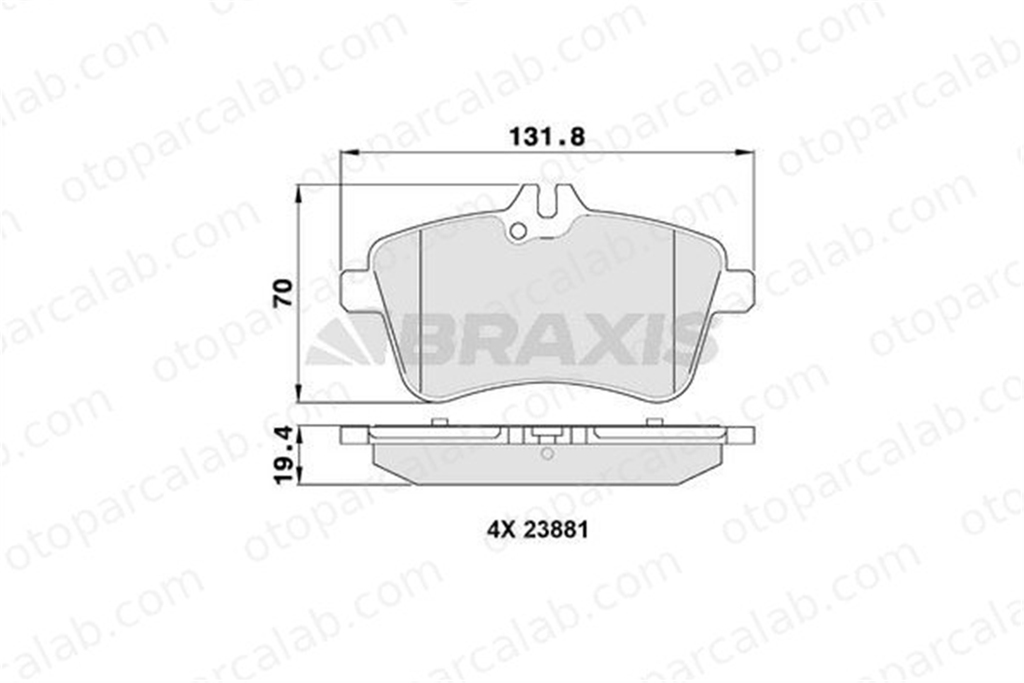 BRAXIS AA0099 Fren Disk Balata Ön MERCEDES-BENZ B-SERISI Sports Tourer A-SERISI A1694201920 1694200120