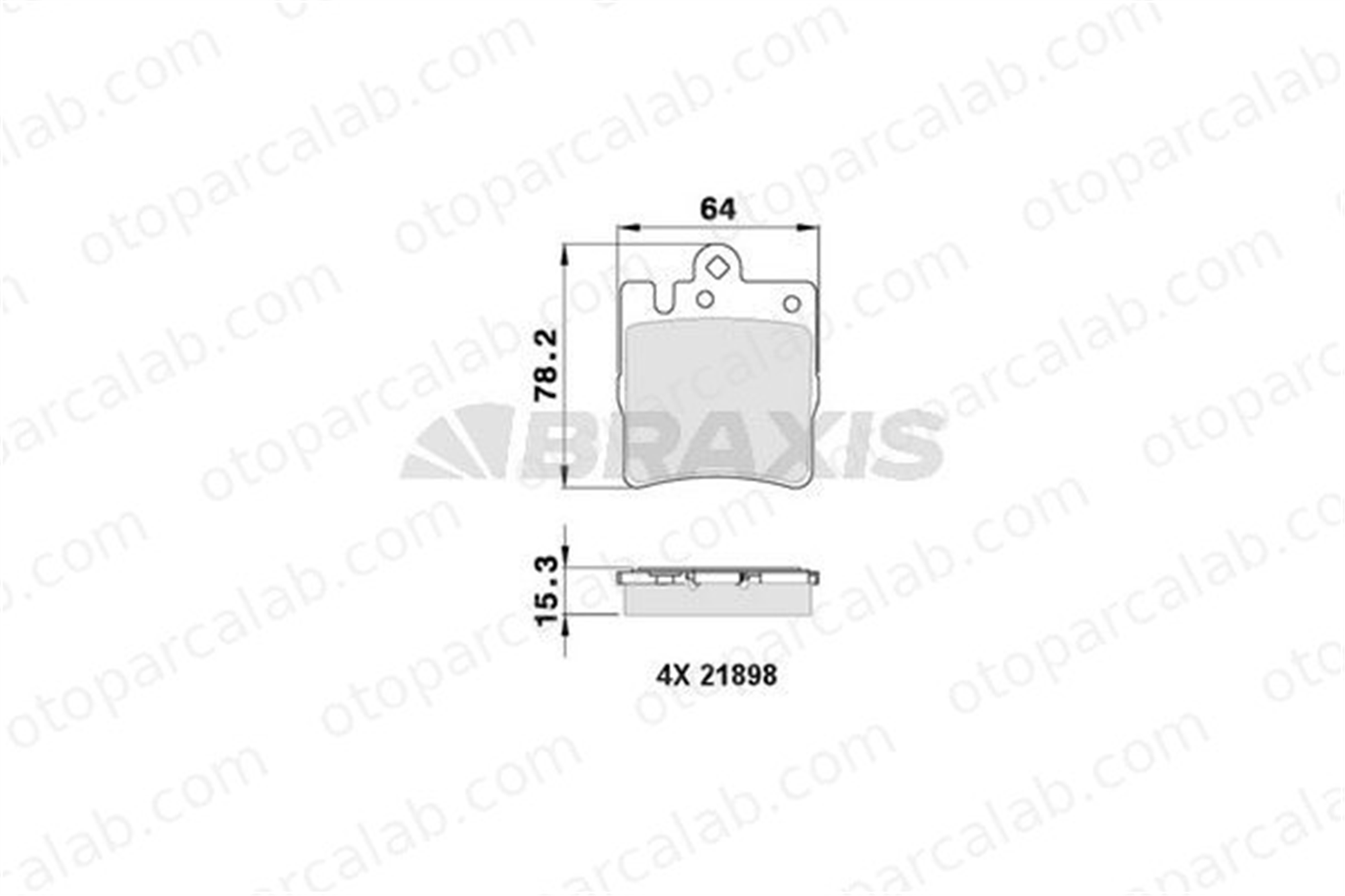 BRAXIS AA0104 Fren Disk Balata Arka MERCEDES-BENZ C-SERISI T-Model C-SERISI A0054201920 GGYM2648Z9C