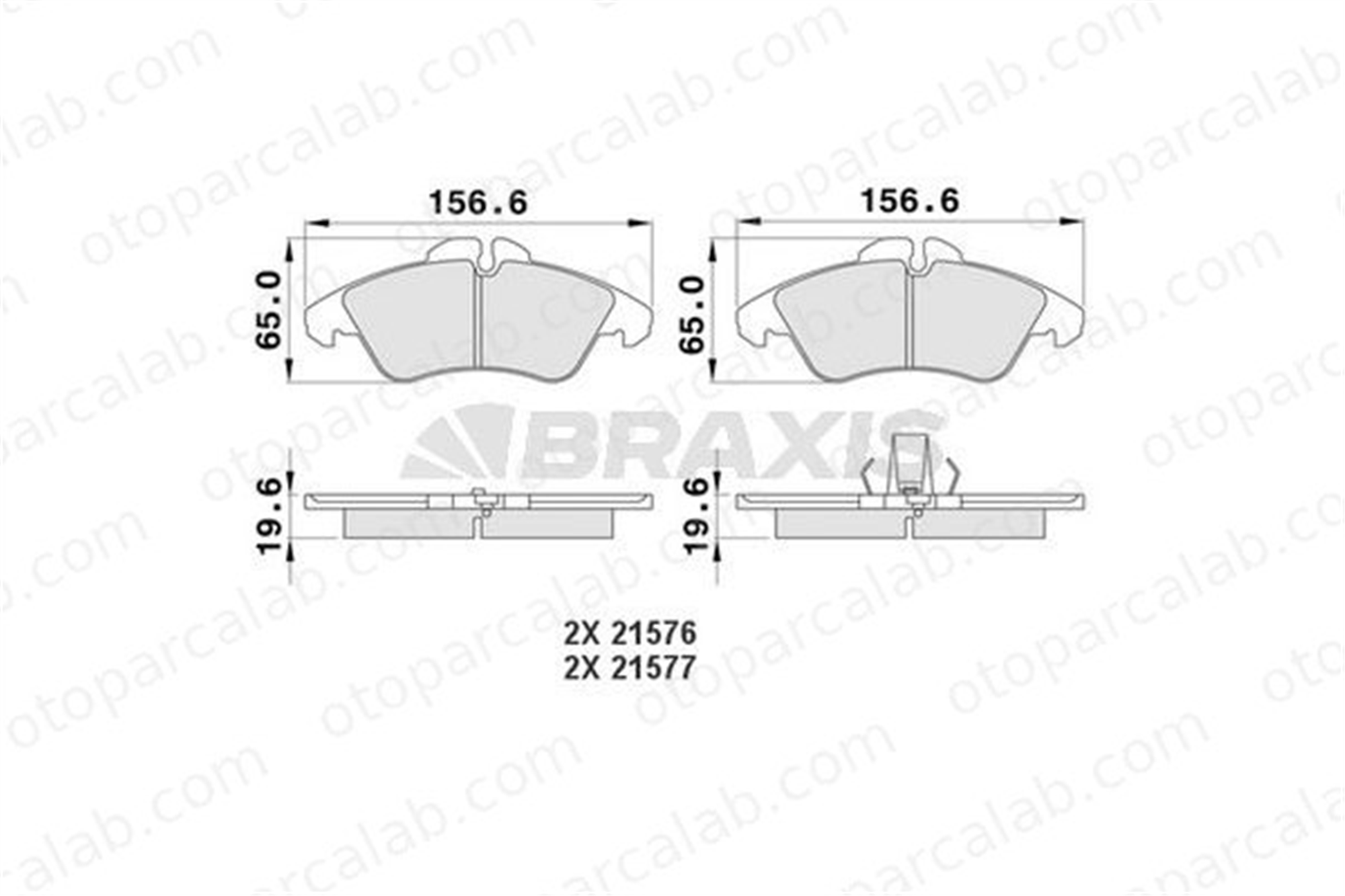 BRAXIS AA0118 Fren Disk Balata Ön MERCEDES-BENZ SPRINTER 4-t Panelvan/Van VW LT 28-35 II Minibüs/Otobüs A0024203920 24203920