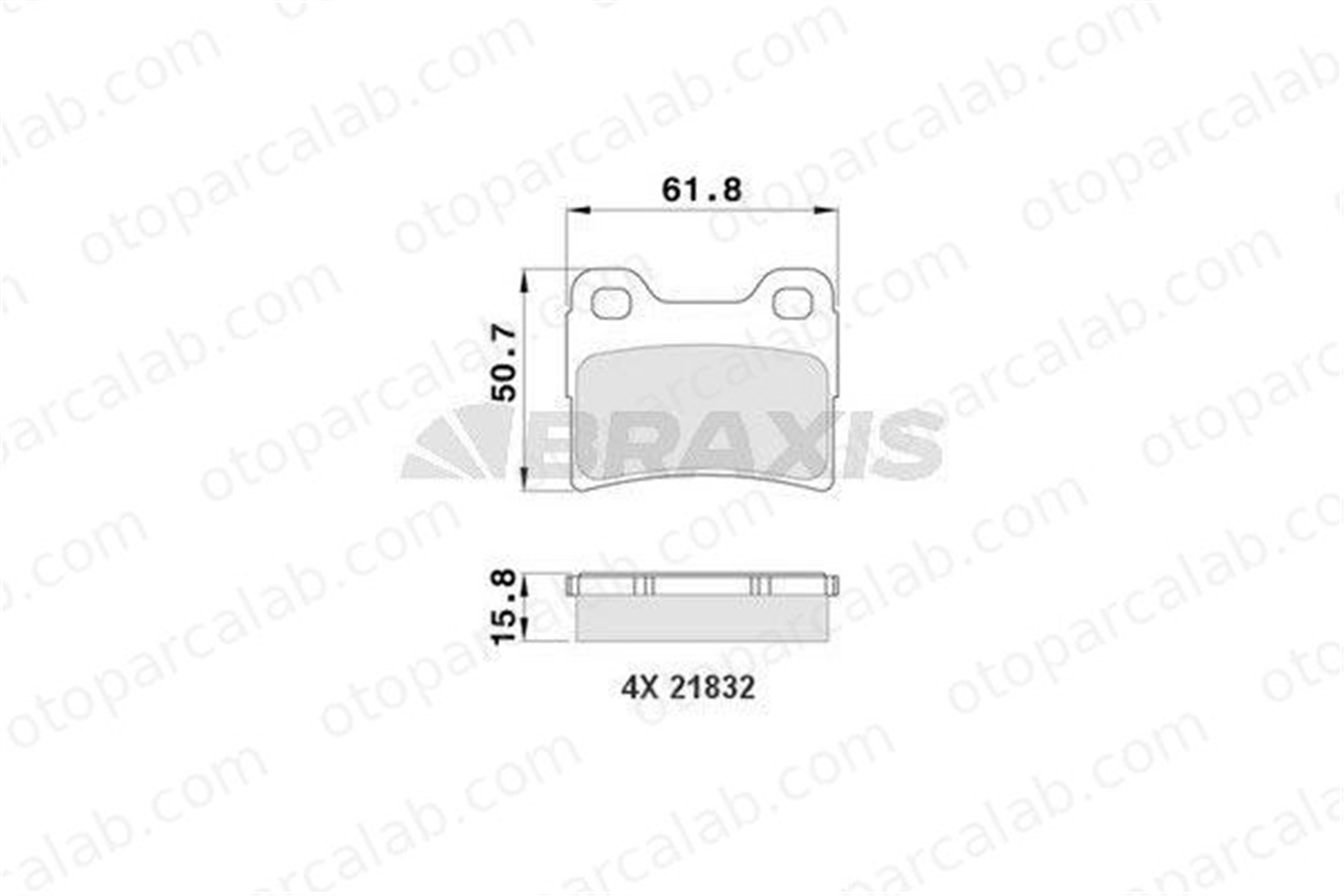 BRAXIS AA0150 Fren Disk Balata Arka FORD ESCORT VI ESCORT VI Cabrio 91AB2M008BC 7114005