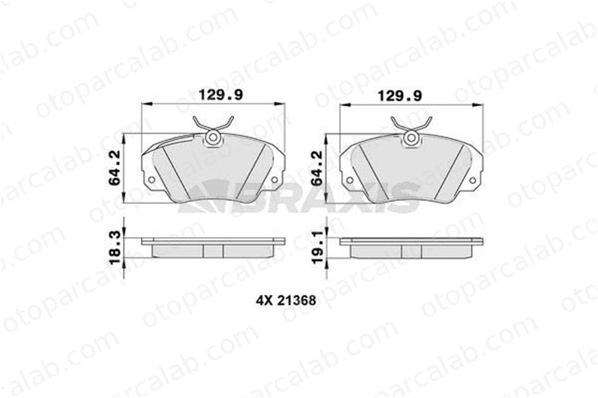 BRAXIS AA0161 Fren Disk Balata Ön OPEL OMEGA B OMEGA B Station wagon 1605004 1605033