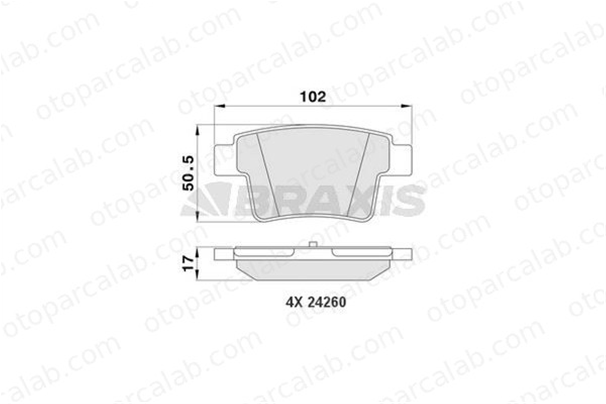 BRAXIS AA0162 Fren Disk Balata Arka FORD MONDEO III Sedan MONDEO III Turnier 1356392 1521329