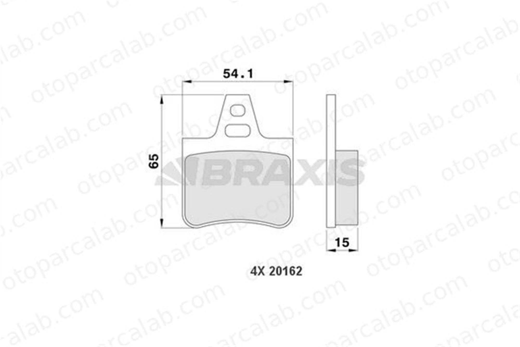 BRAXIS AA0164 Fren Disk Balata Arka CITROËN XANTIA XM 95667788 425183