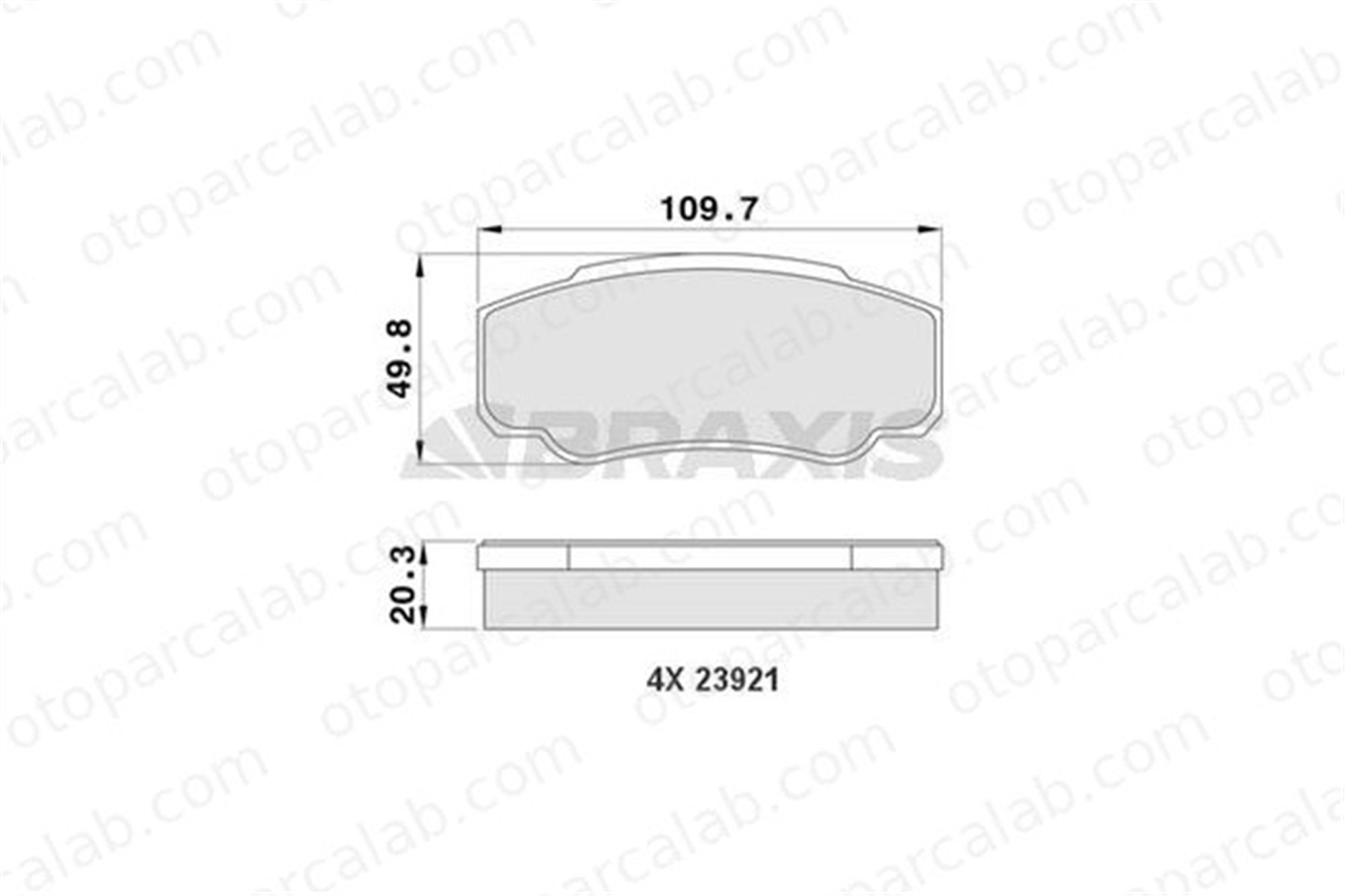 BRAXIS AA0181 Fren Disk Balata Arka FIAT DUCATO Panelvan/Van CITROËN JUMPER Panelvan/Van 425247 425443