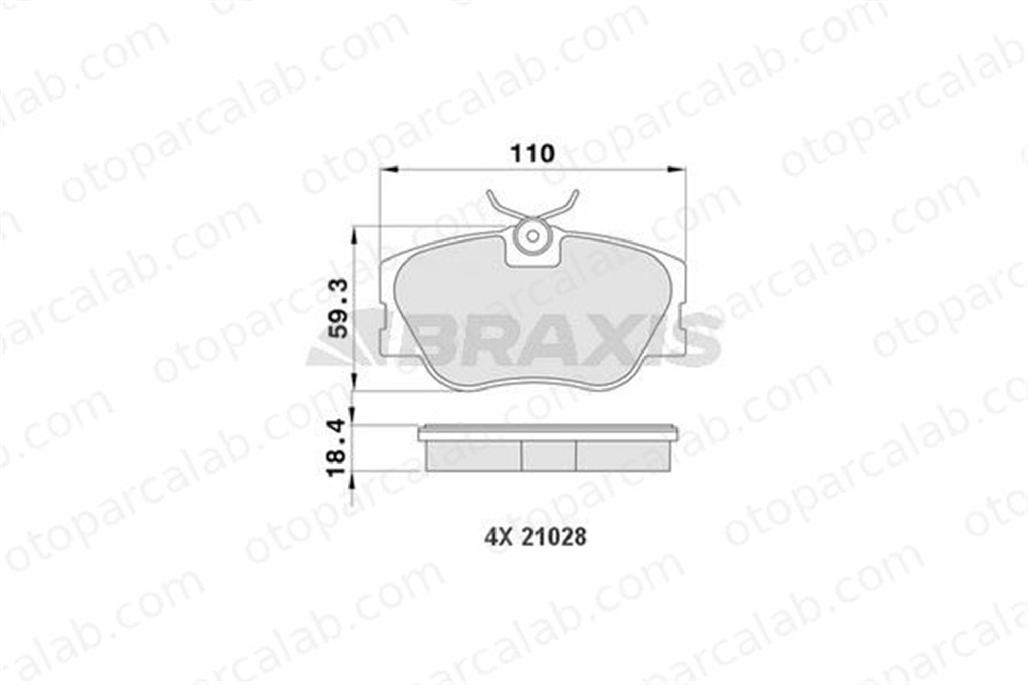 BRAXIS AA0184 Fren Disk Balata Ön MERCEDES-BENZ 124 Sedan 124 T-Model A0004209920 4209920