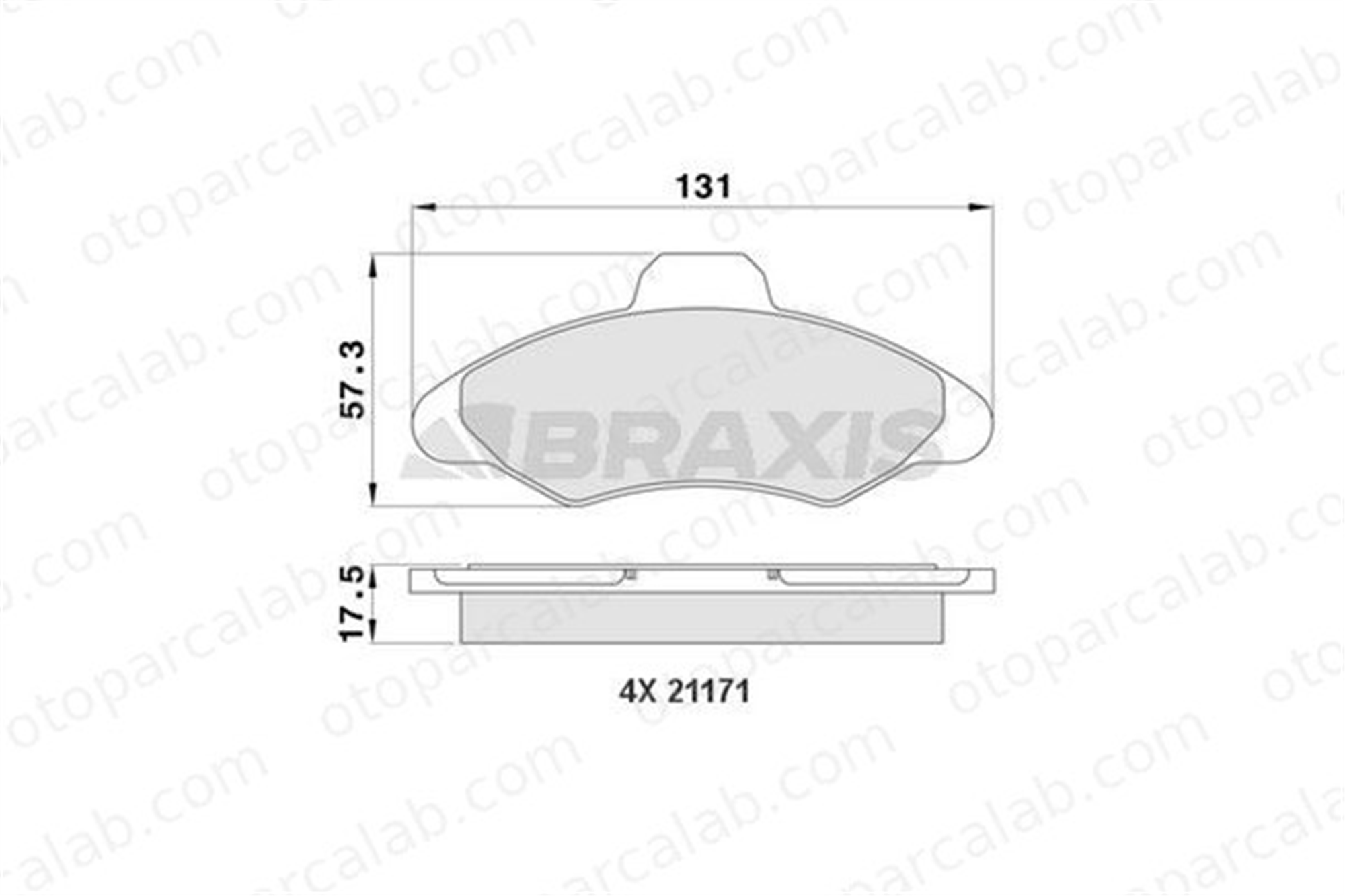 BRAXIS AA0185 Fren Disk Balata Ön FORD ORION III ESCORT V 92AX2K021AB 1130751