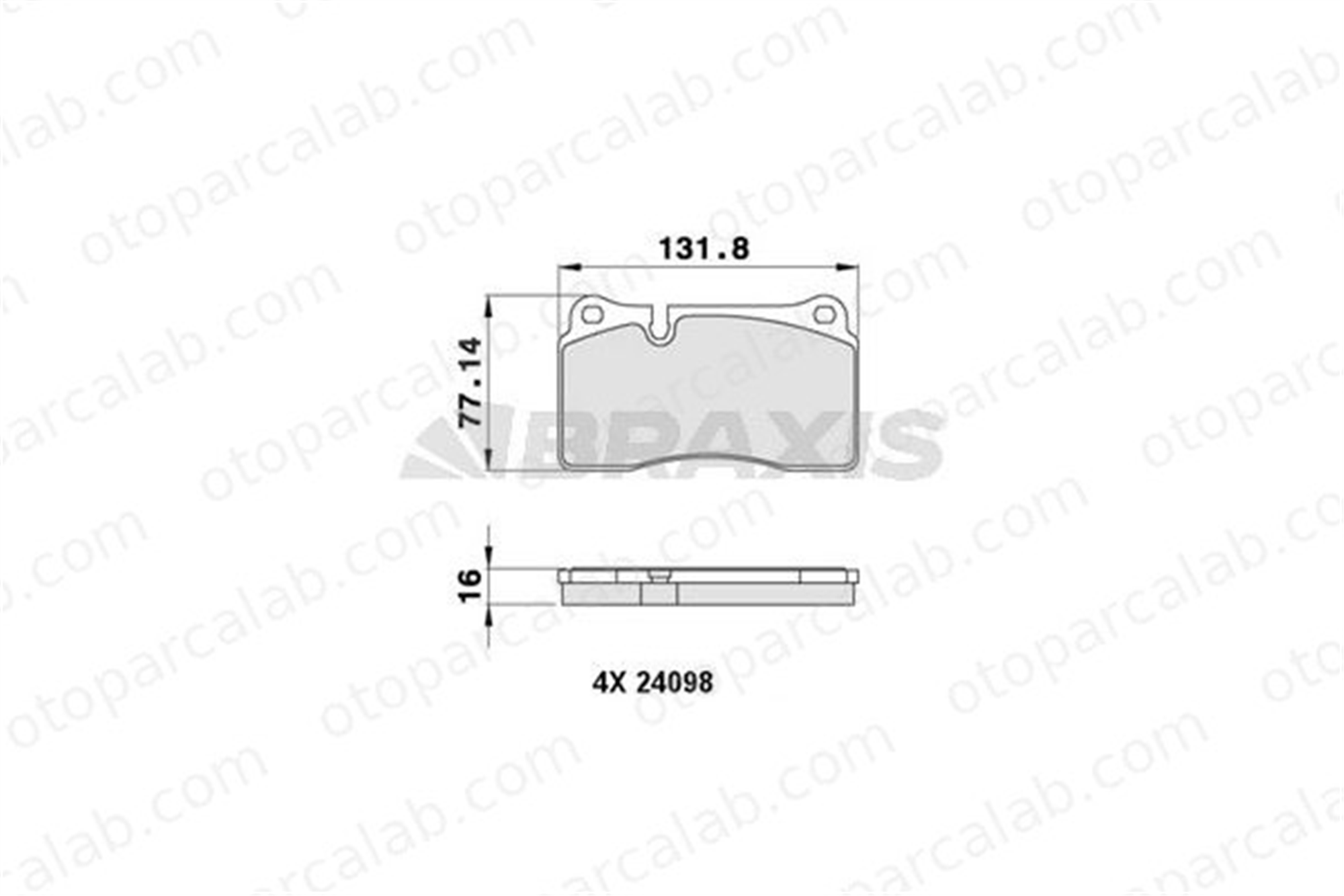 BRAXIS AA0205 Fren Disk Balata Ön VW TOUAREG AUDI TT 7L6698151E 7L6698151G