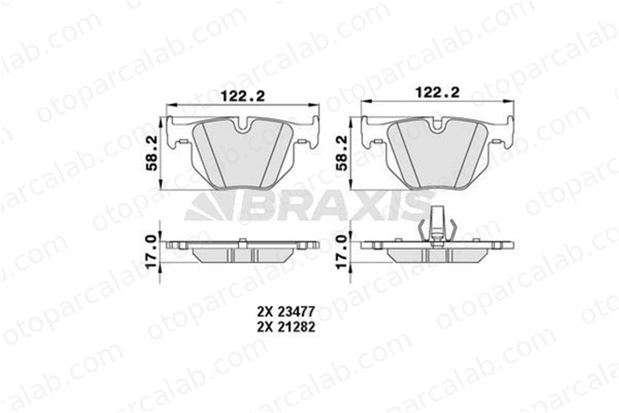 BRAXIS AA0230 Fren Disk Balata Arka BMW X5 X6 34216776937